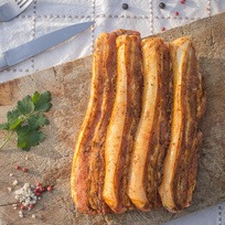 Poitrine de porc tranchée bio marinées (x4) - 0,5kg