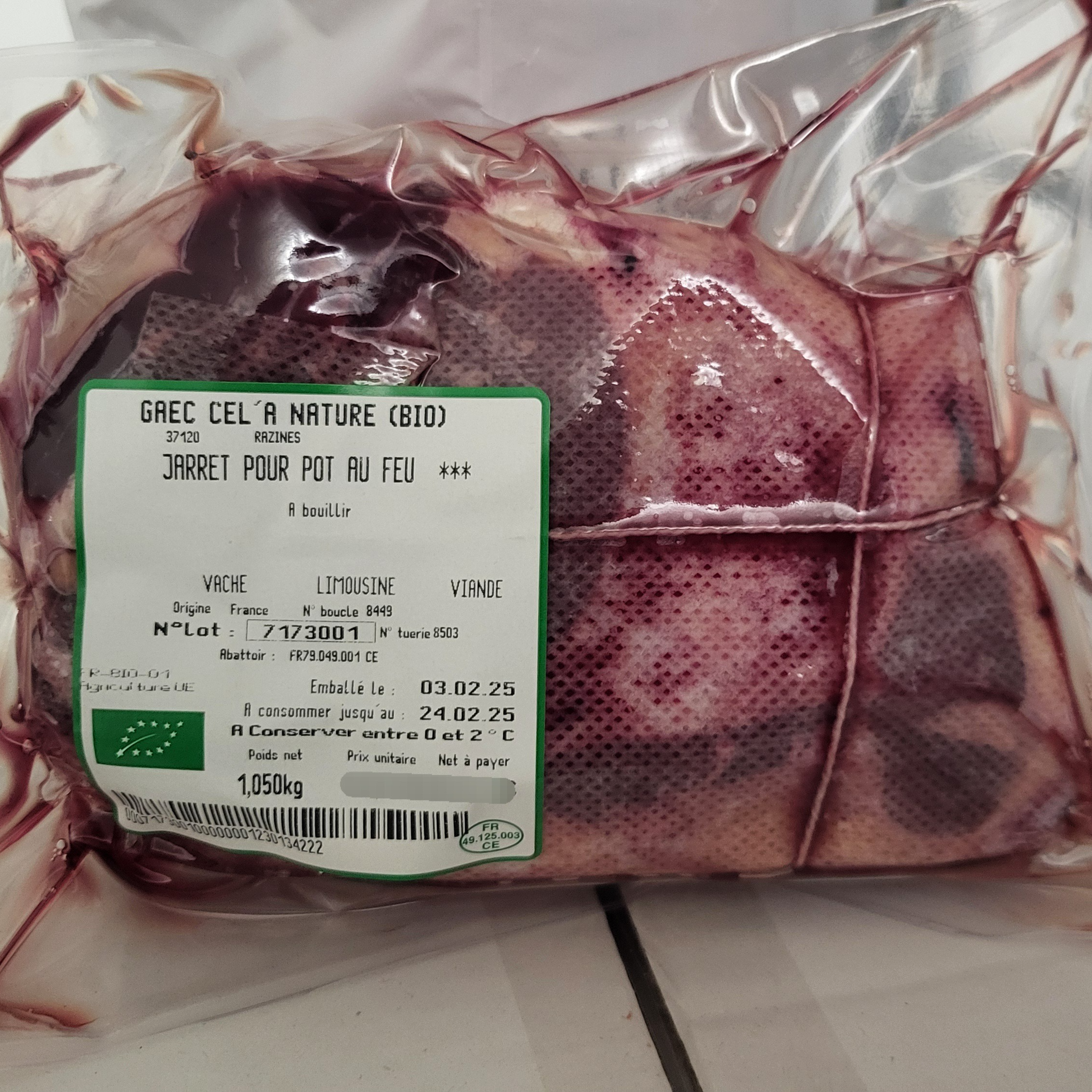 Jarret pour pot-au-feu - 1kg