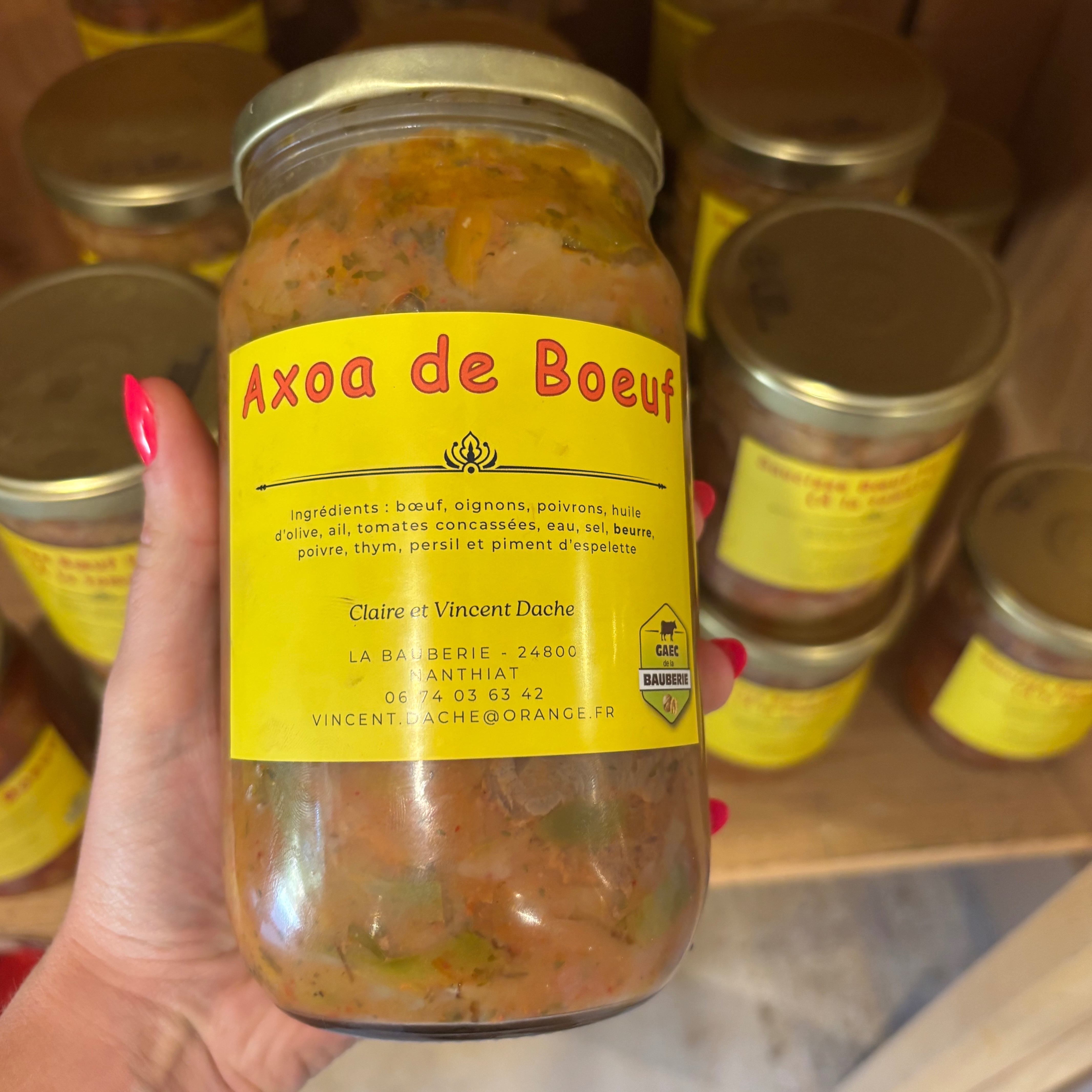 Axoa de boeuf Nouveaux (converve) - 800g