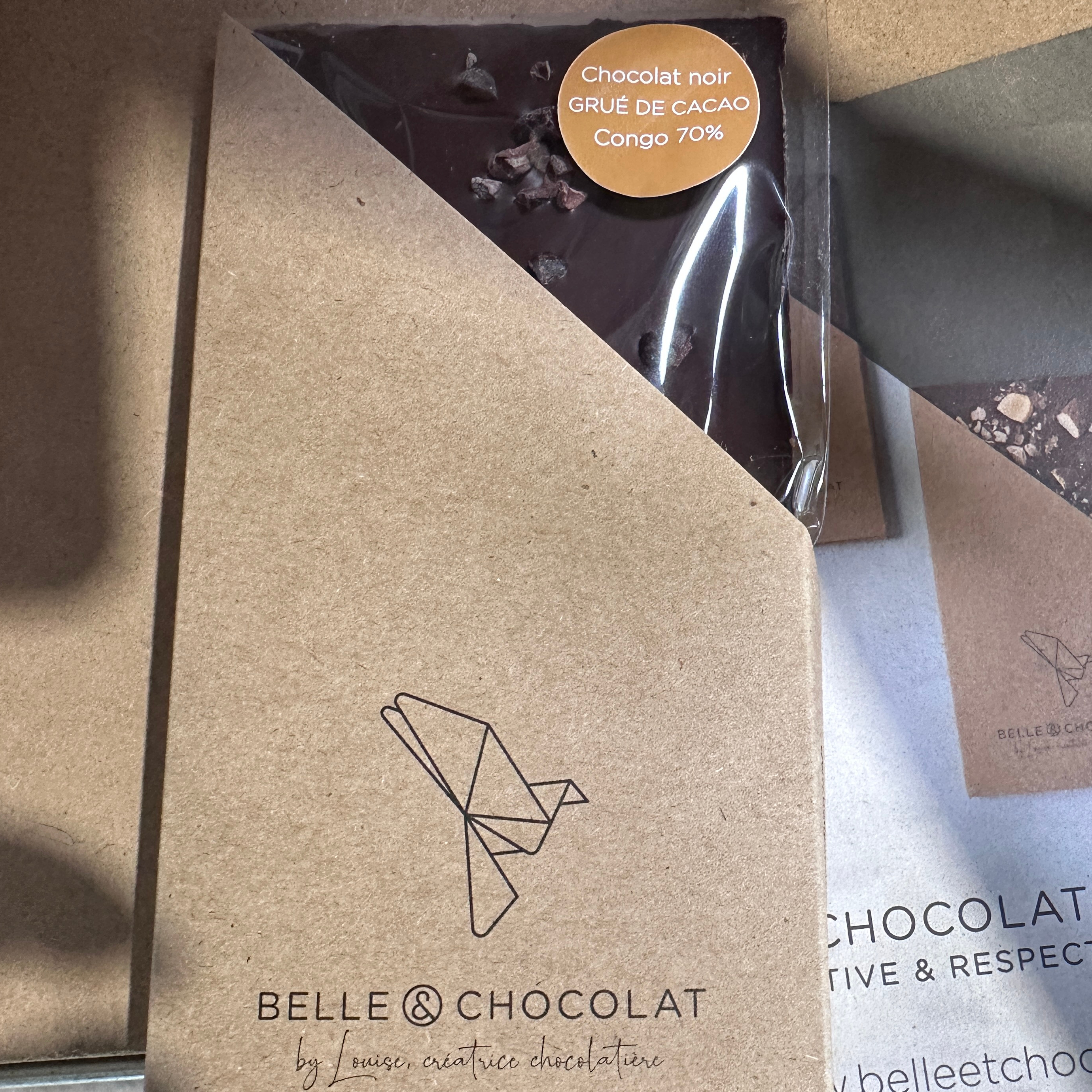 Tablette Grué cacao congo 70% - 75g