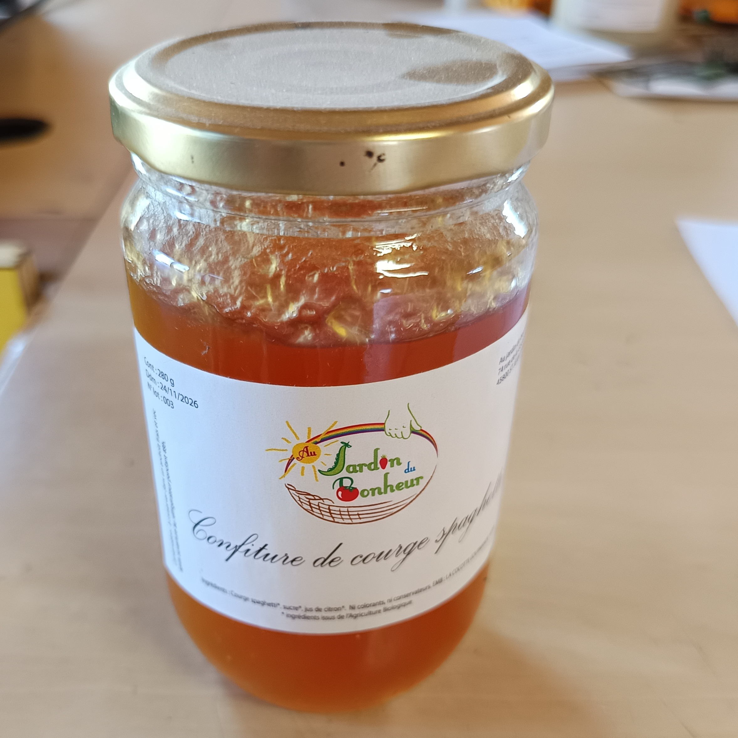 Confiture de courge spaghetti
