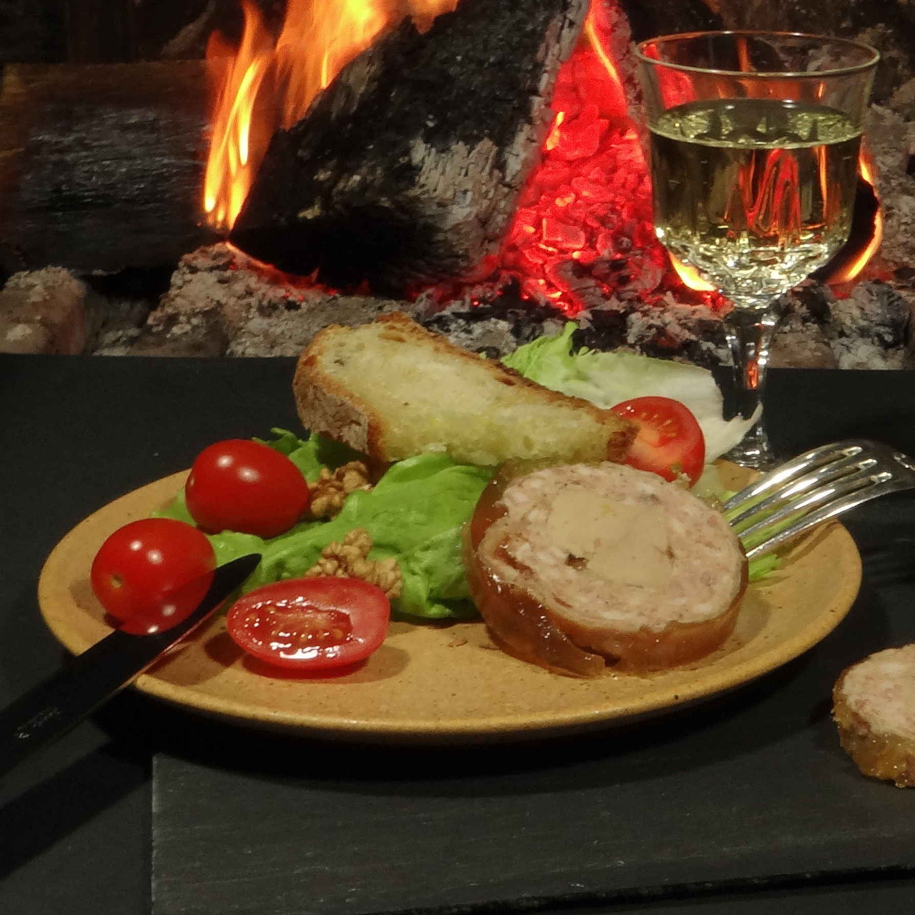 Cou de canard farci au foie gras - 400g