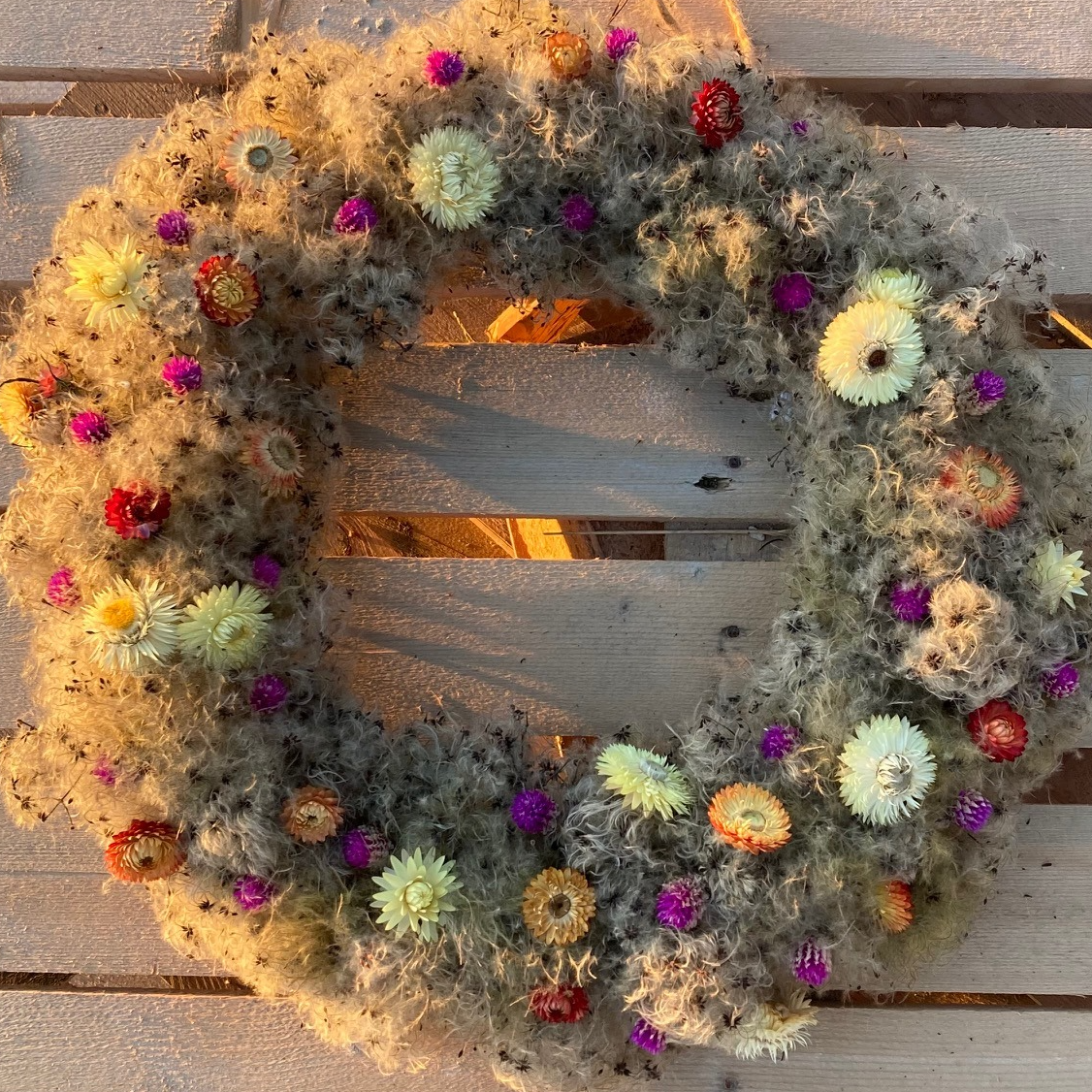 Couronne de fleurs séchées 6