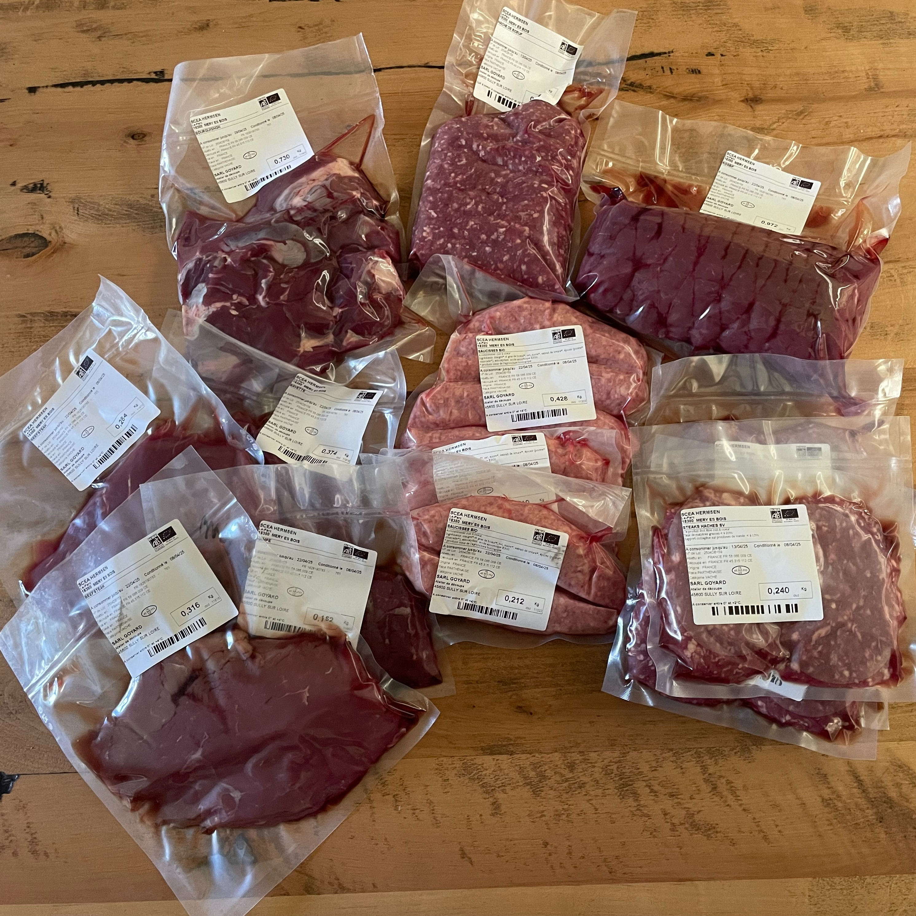 Colis saucisse de vache 5kg