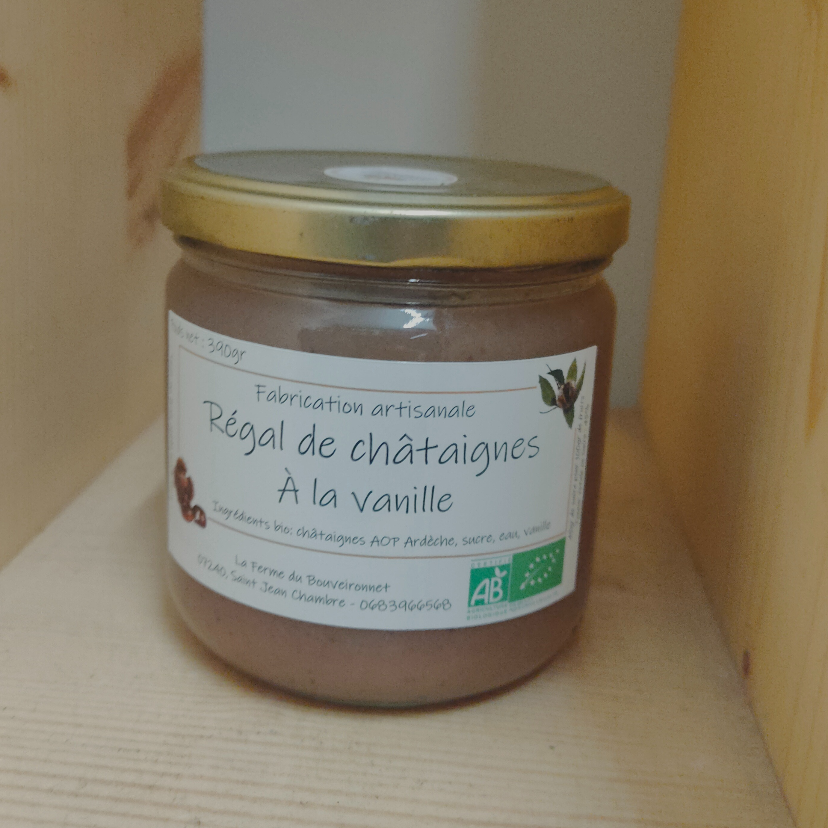 Régal de châtaignes a la vanille 390gr