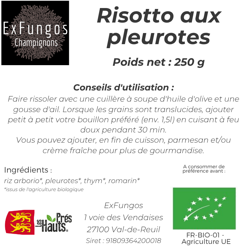 Risotto Pleurotes - 250g