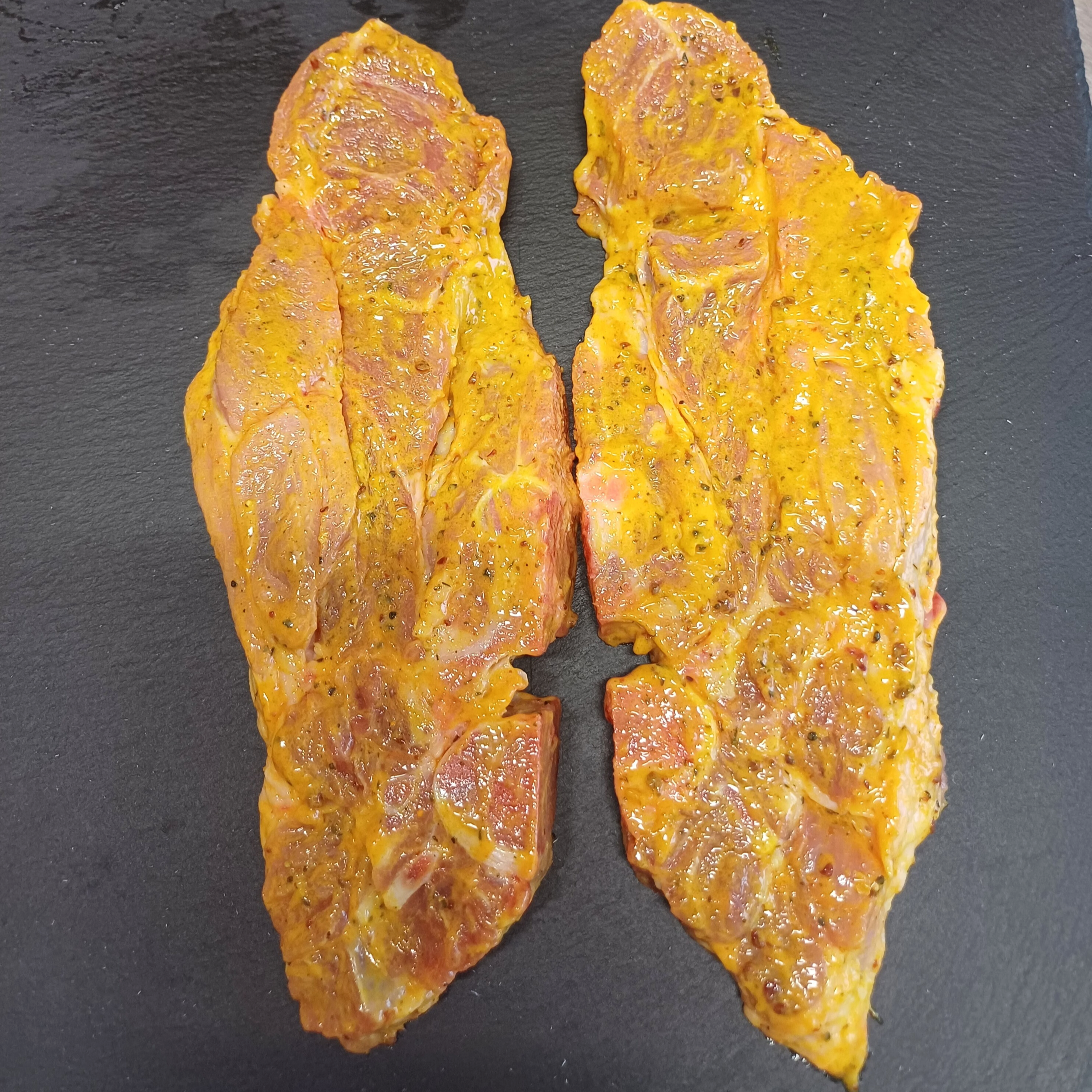 Côtes de porc échine marinade indienne x 2 - 400g