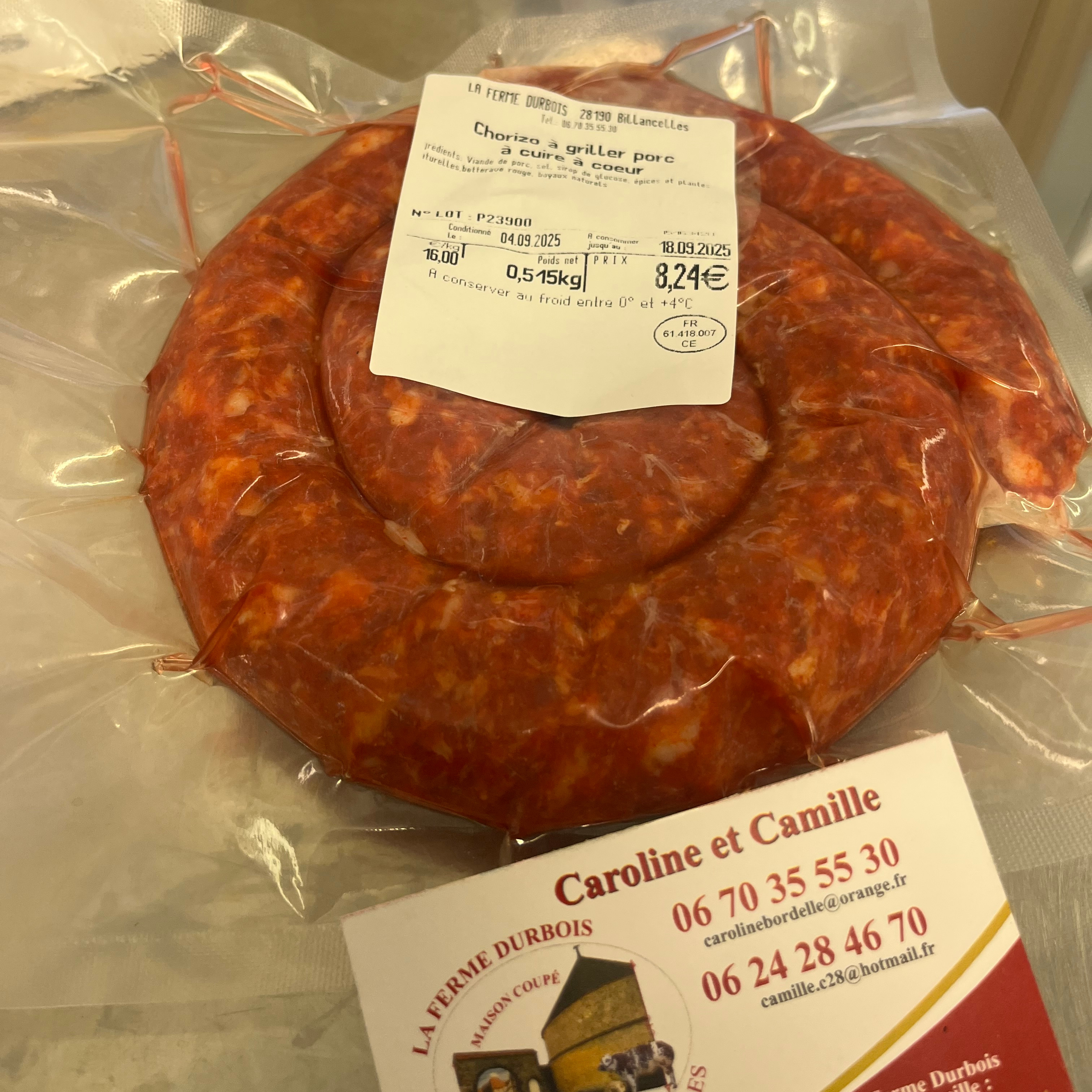Chorizo à griller - 0,52kg