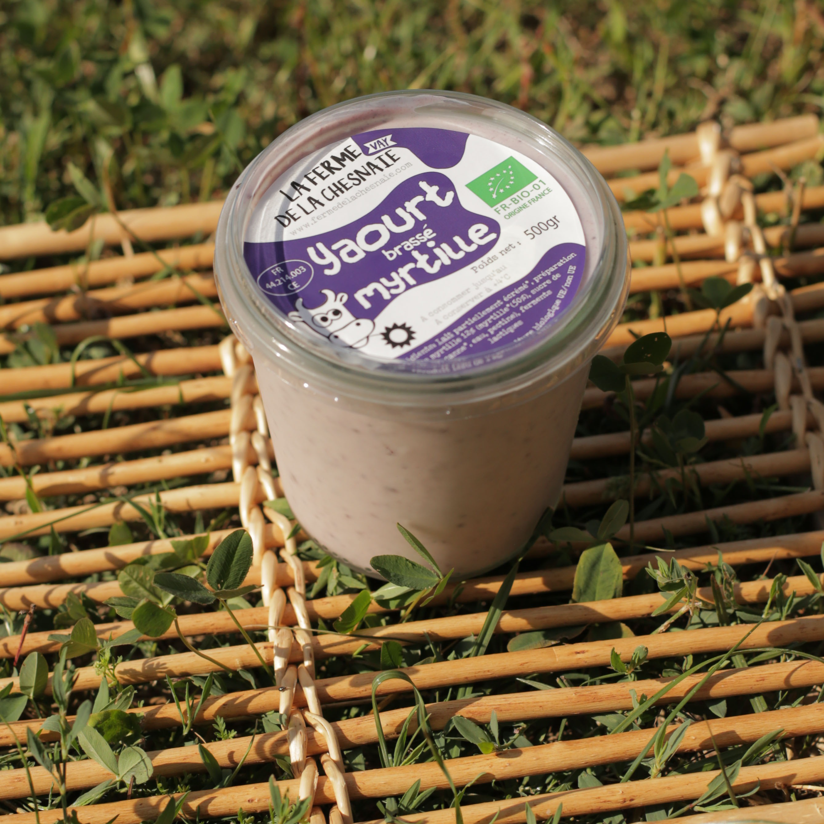 Yaourt sucré brassé à la myrtille - 500g