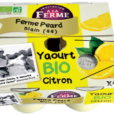 Yaourt citron 4x125g Péard