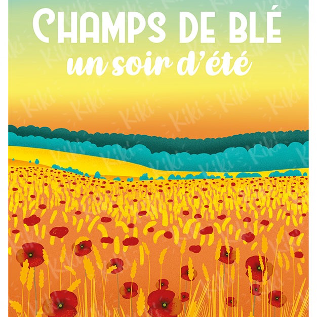 AFFICHE "CHAMPS DE BLÉ"