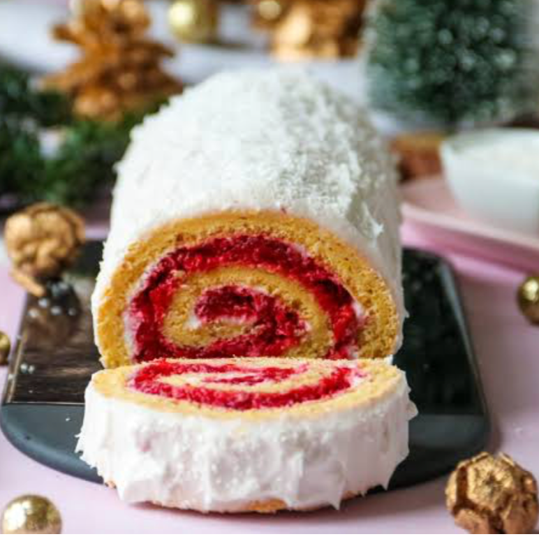 Bûche roulée framboise 4pers