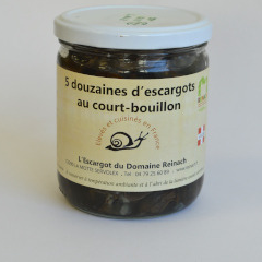 Escargots court-bouillonnés belle grosseur 5 dz - Bocal