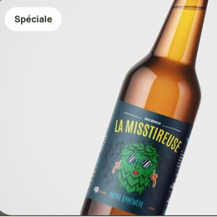 Bière "La MissTireuse": blanche au sureau - 33 cL - Brobrew