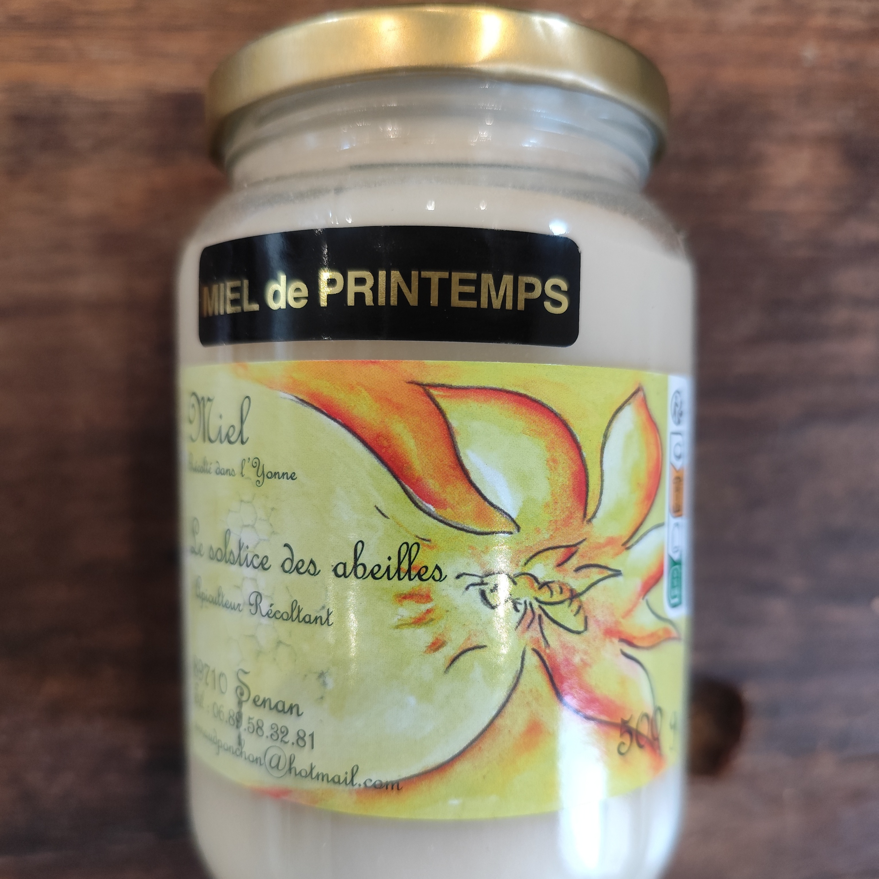 Miel printemps de l'Yonne (500g) Senan -Le solstice des abeilles