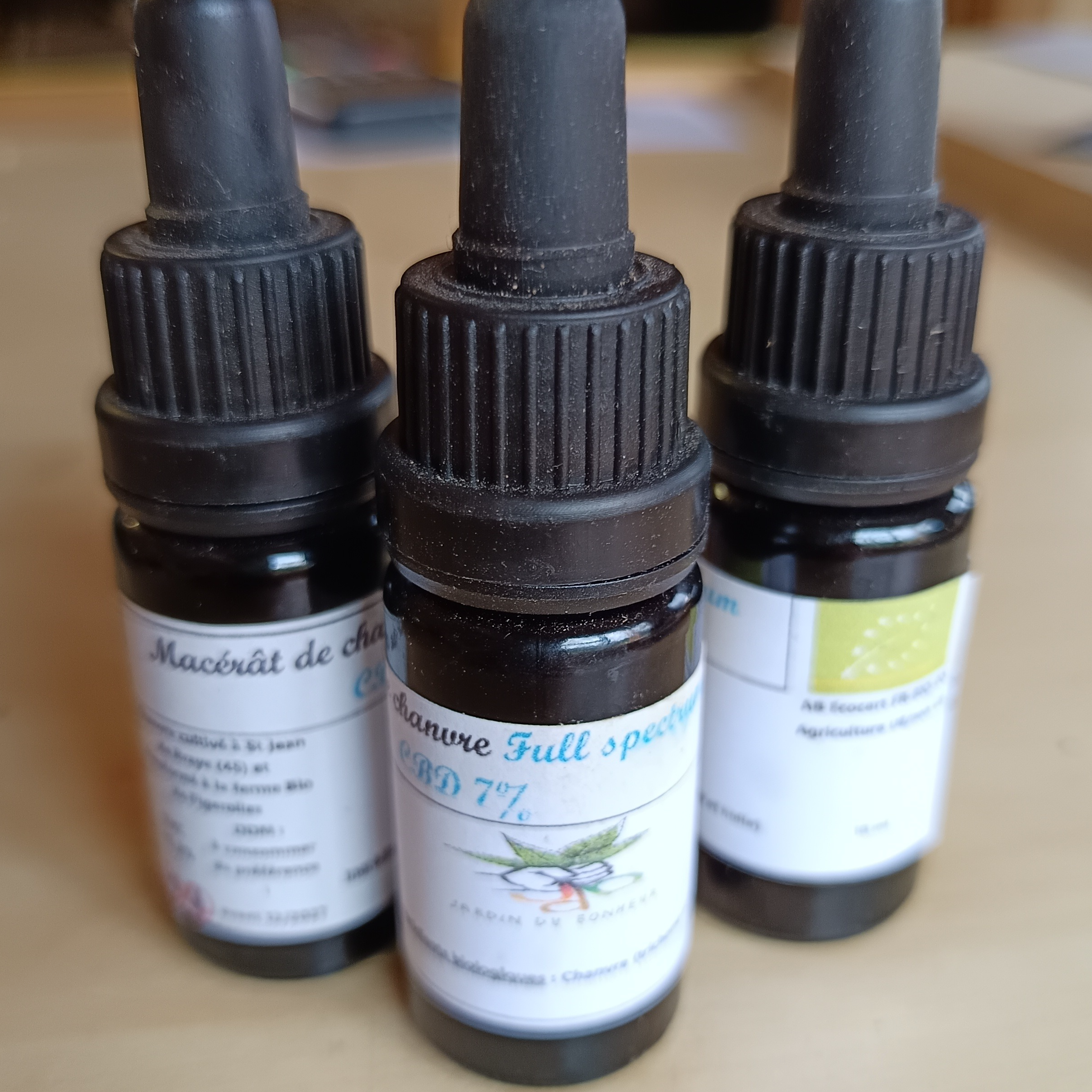 Macérat huileux 7% de CBD bio