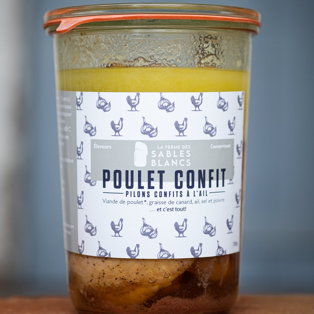 Cuisses de poulet confites à l'ail - 700g