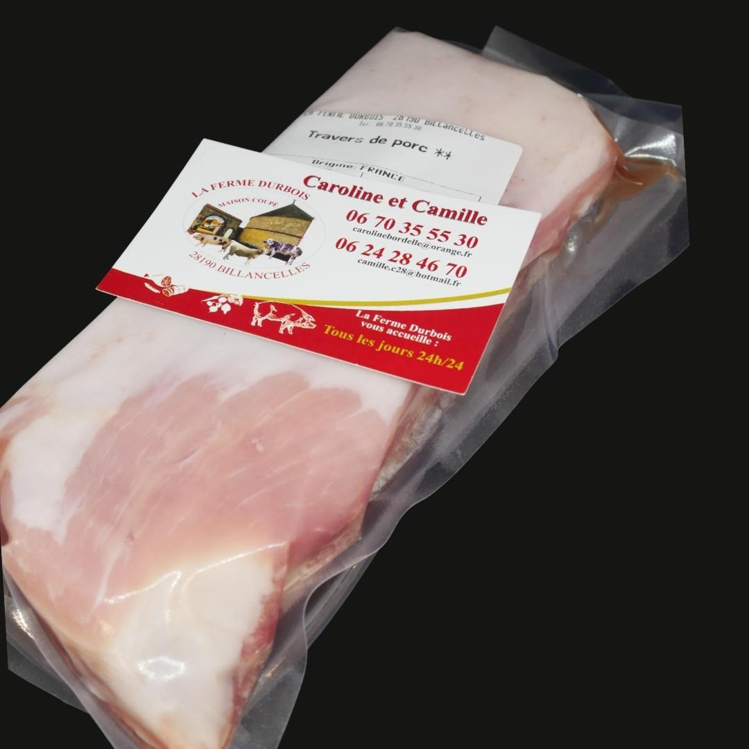 Travers de porc à griller | ferme durbois - 0,67kg