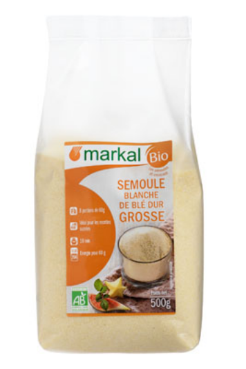 Semoule blanche de blé dur grosse - 500g