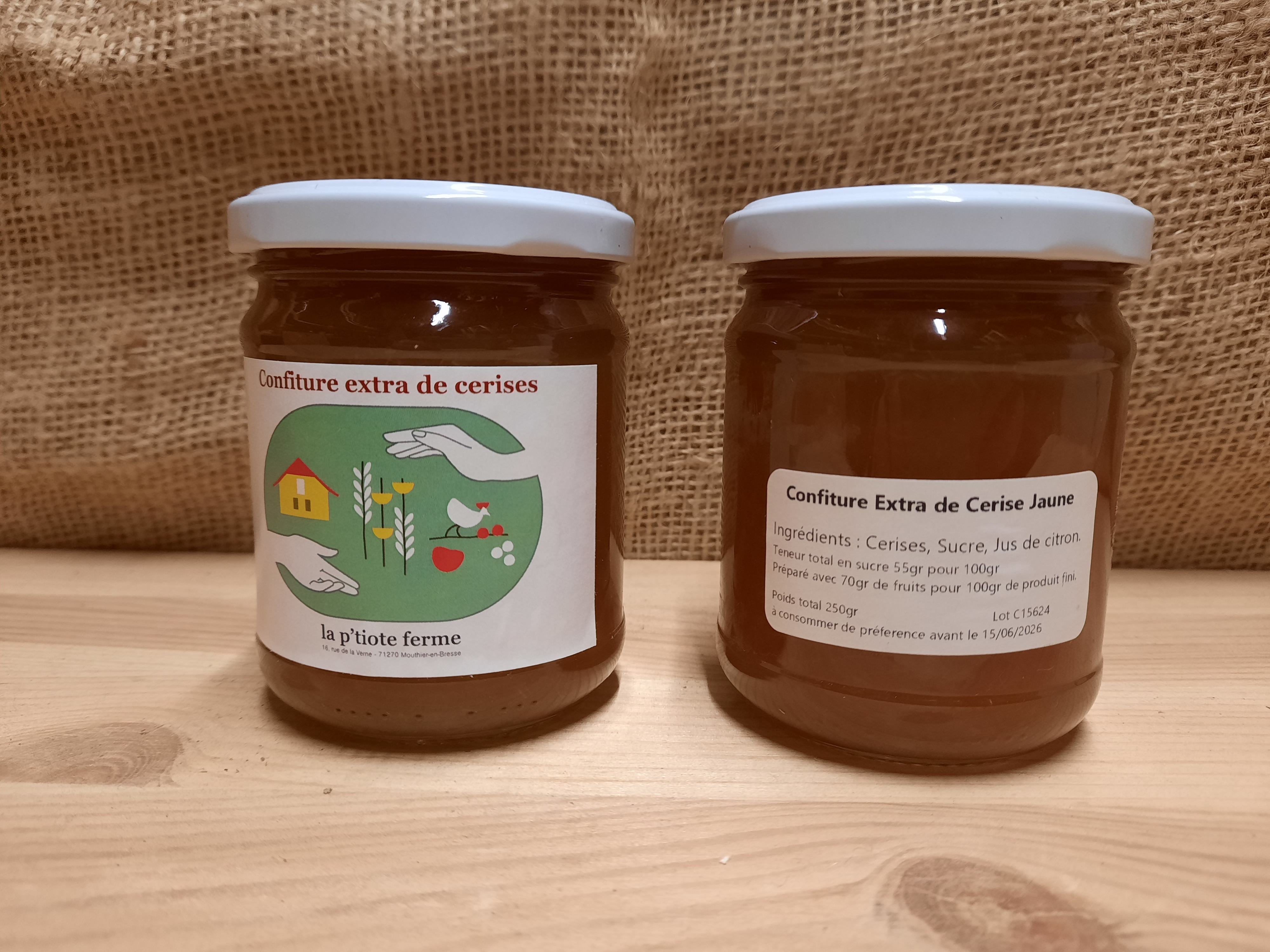 Confiture de Cerise Jaunes - 212ml