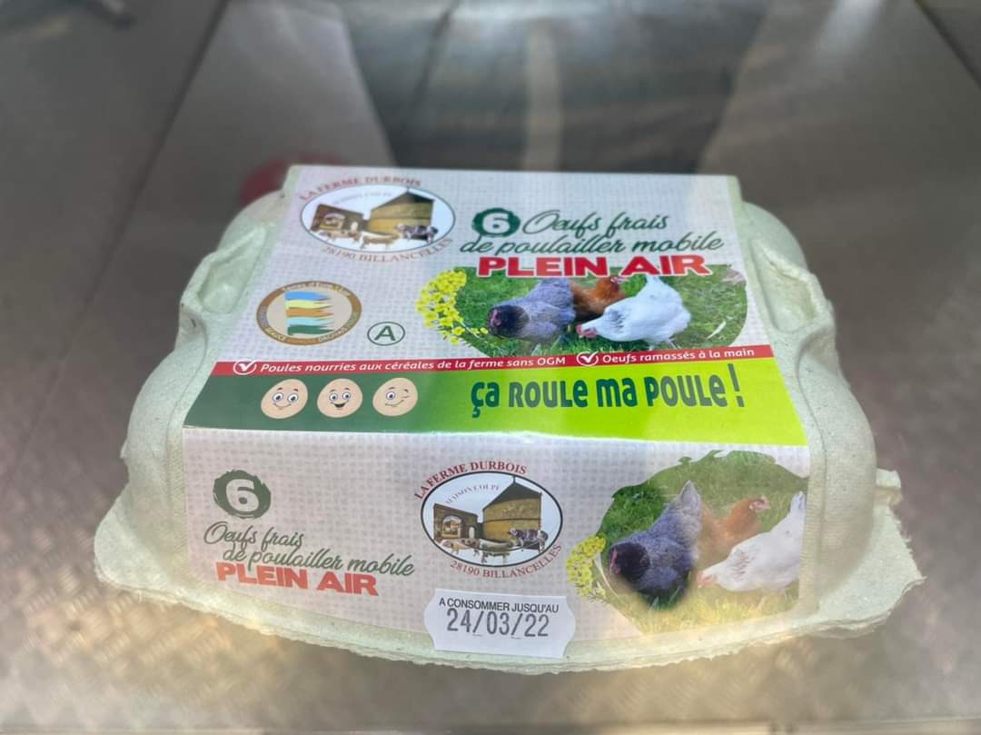 Oeufs fermiers extra-frais  plein air boite de 12