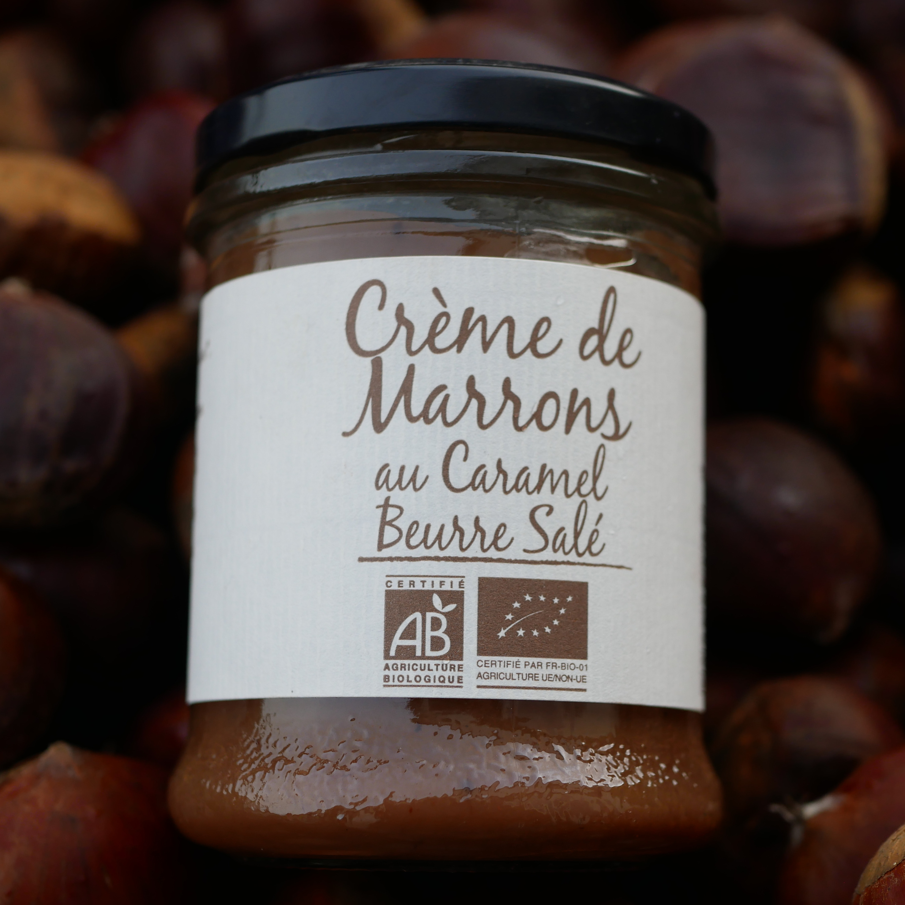 créme de marrons au caramel beurre salé Bio et demeter 200gr