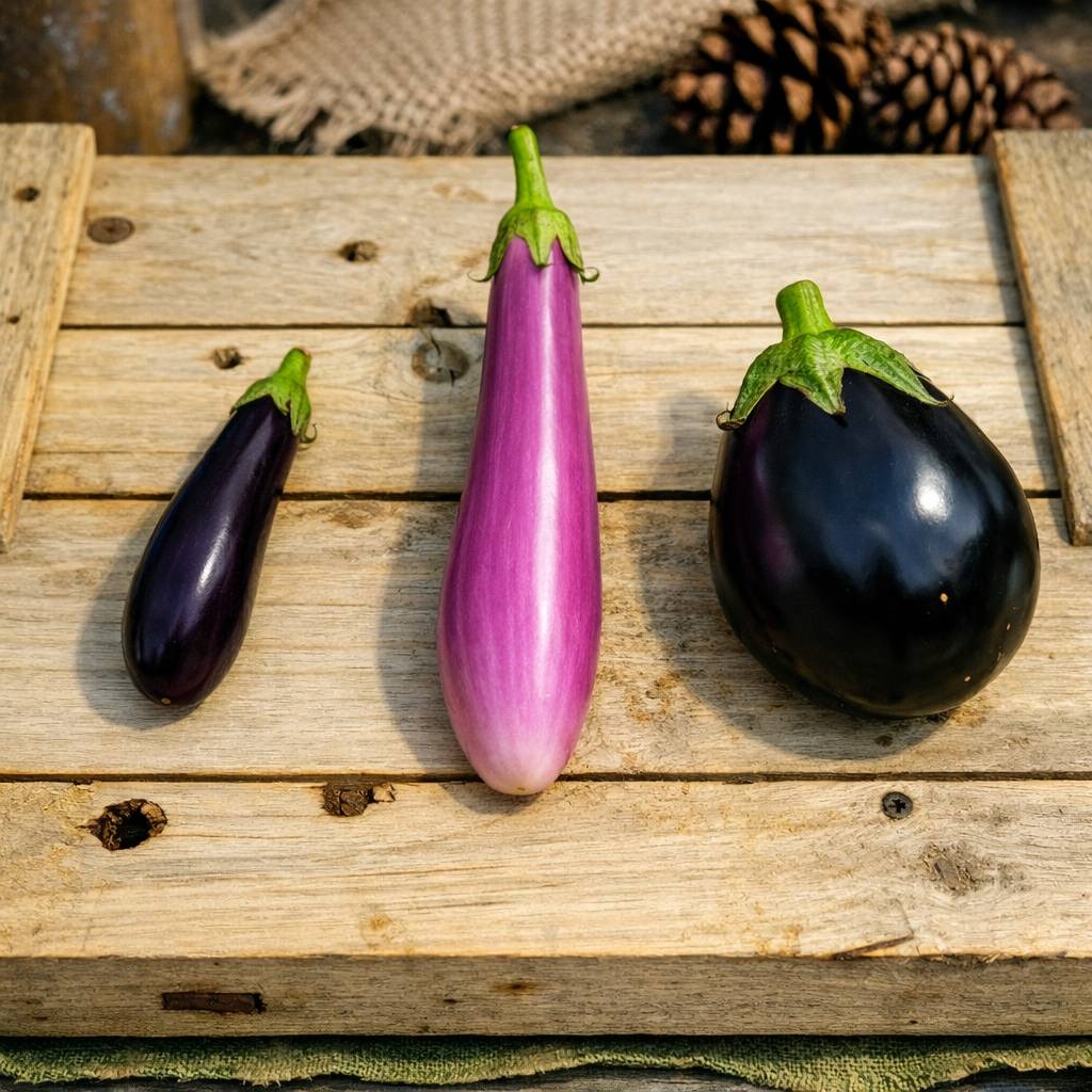 Aubergines Jeunes Aquaponiques – Japonaise, Finger et/ou Ronde - 500g