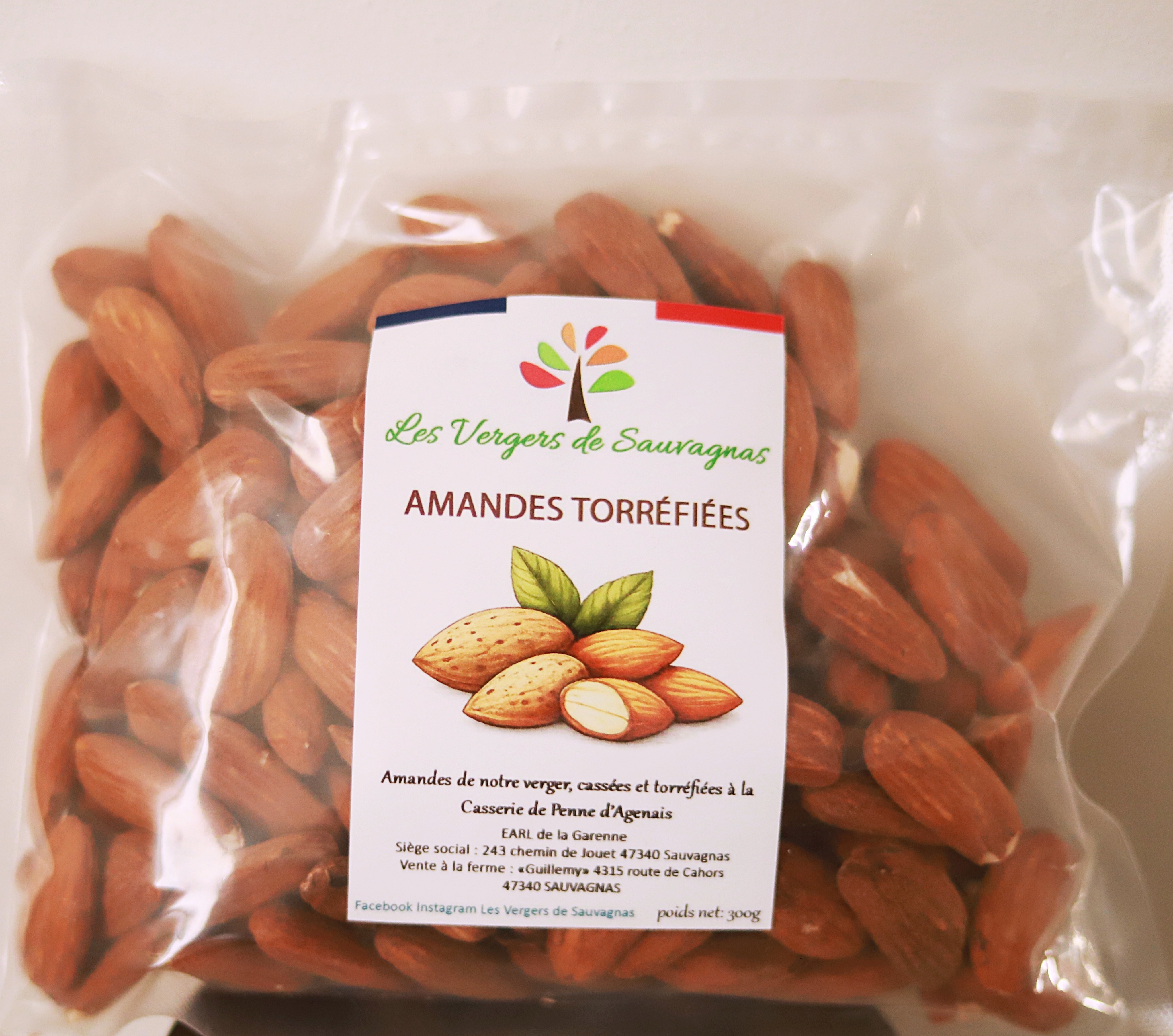 Amandes torréfiées 300g