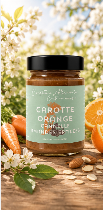 CAROTTE / ORANGE/ CANNELLE / AMANDES EFFILEES - 220g