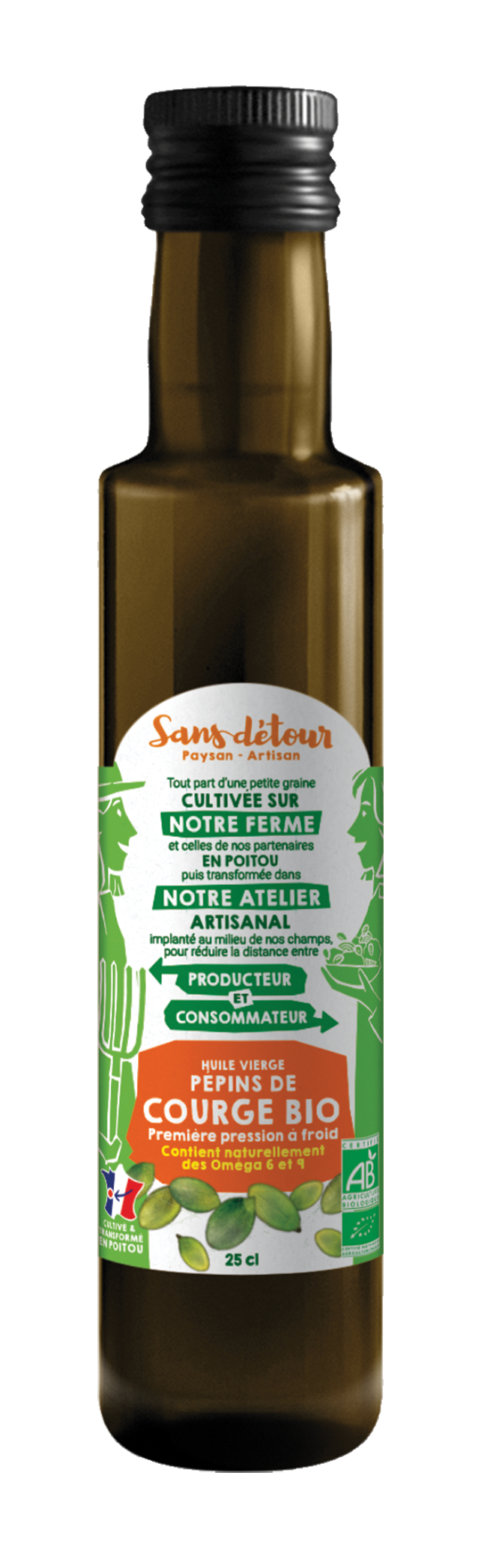 Huile vierge pépins de courge - 0,25l
