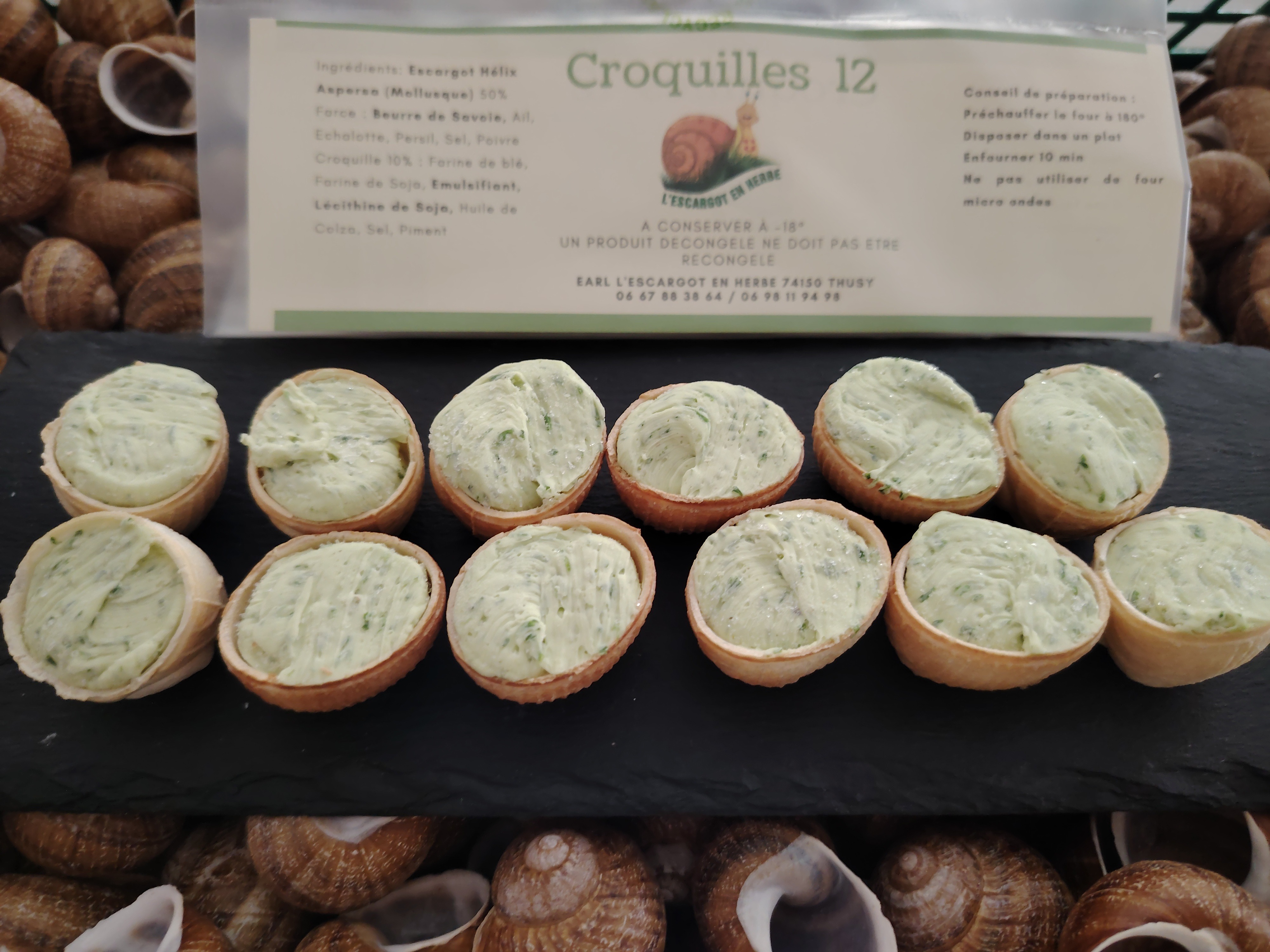 Croquilles à la Bourguigonne 1 douzaine - 122g