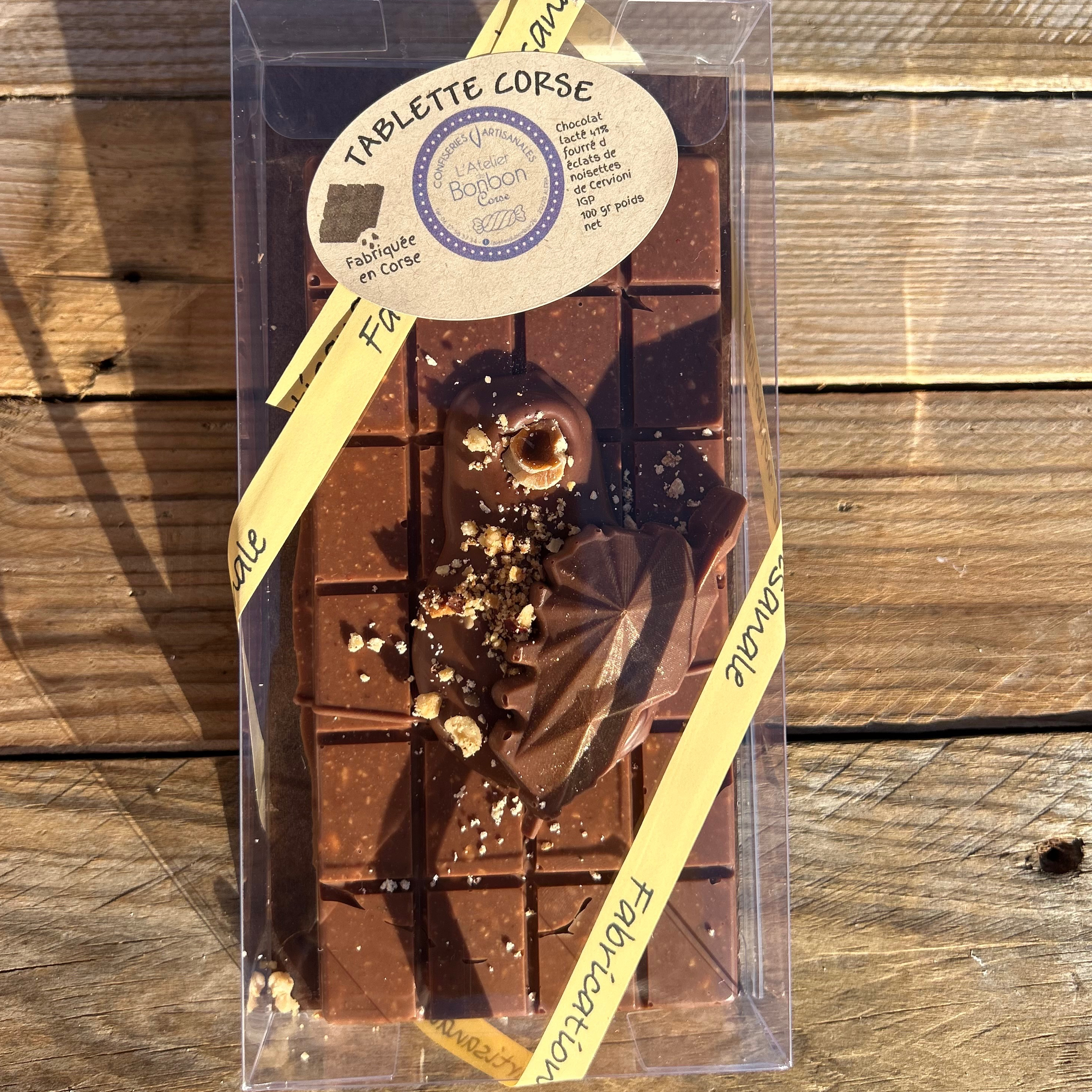 Tablette Corse aux éclats de noisettes - Lait - 100g