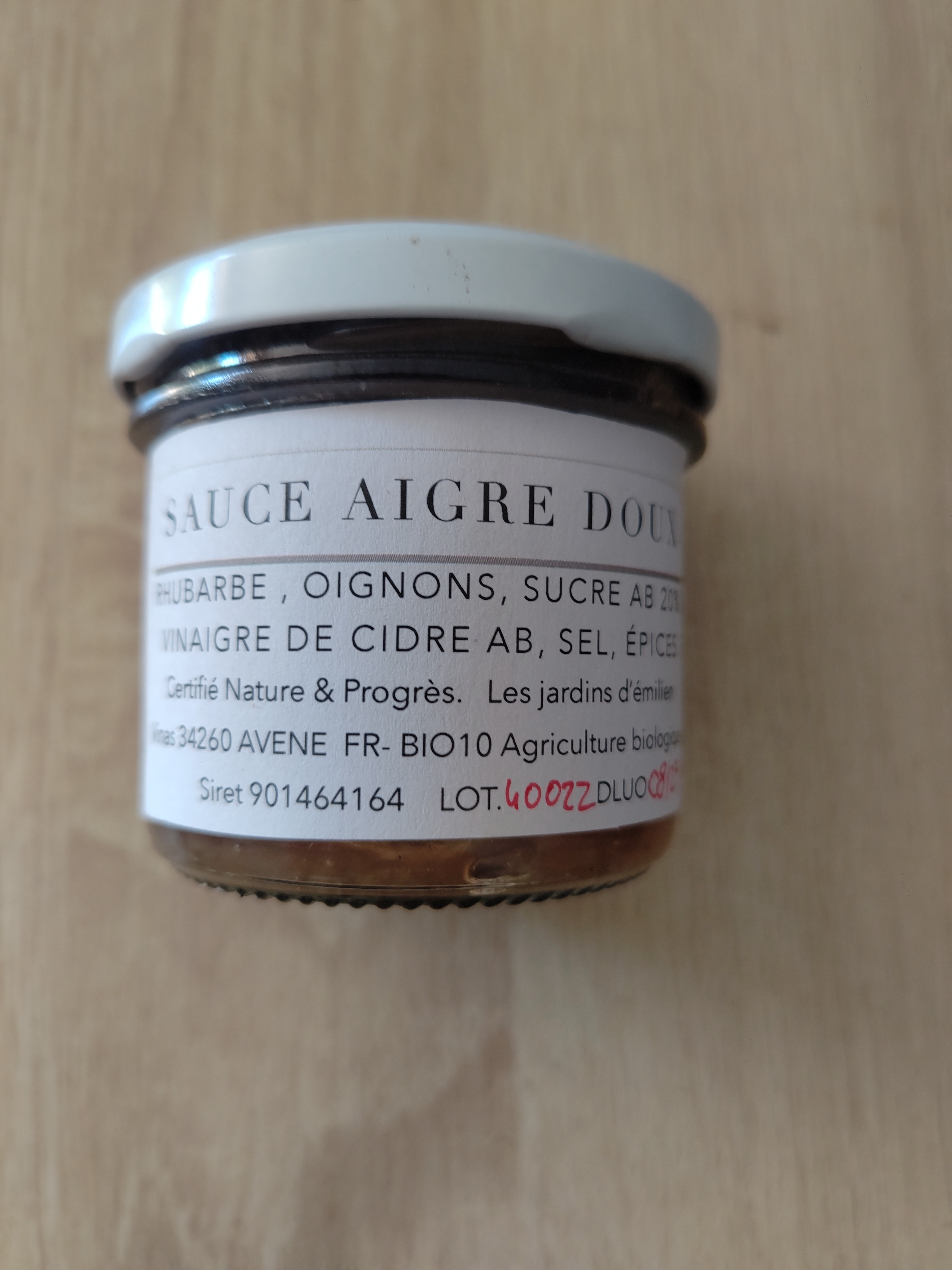 Sauce aigre doux à la rhubarbe