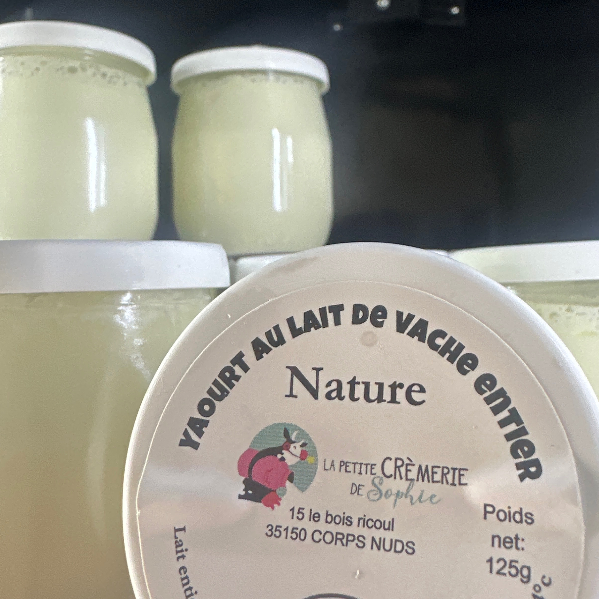 Yaourt LAIT ENTIER NATURE verre - 125g