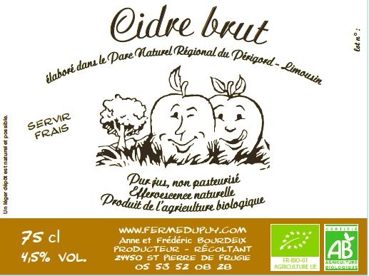 carton de 24 bouteilles de cidre brut bio 33 cl - 14kg