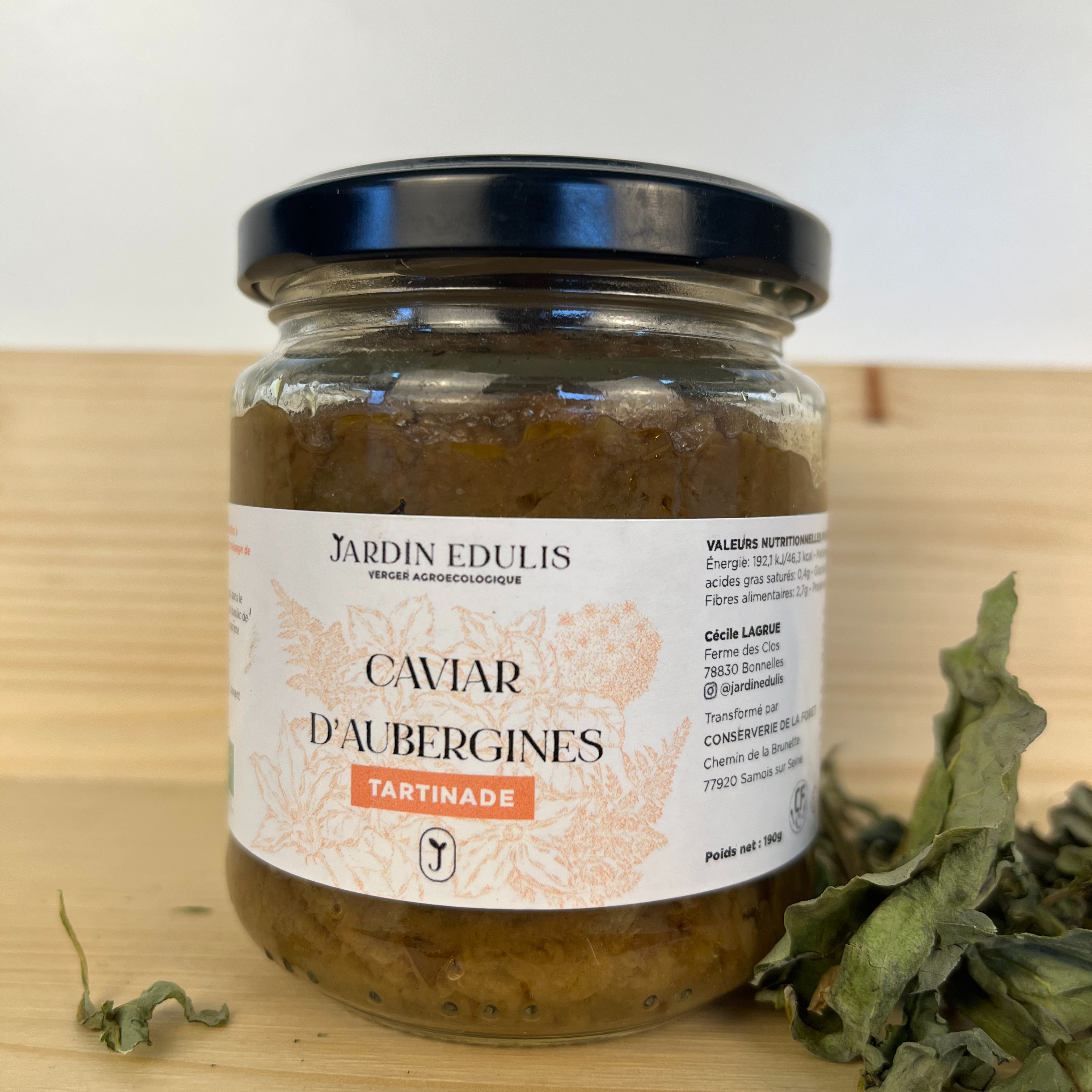 Caviar d'aubergine bio - 180g