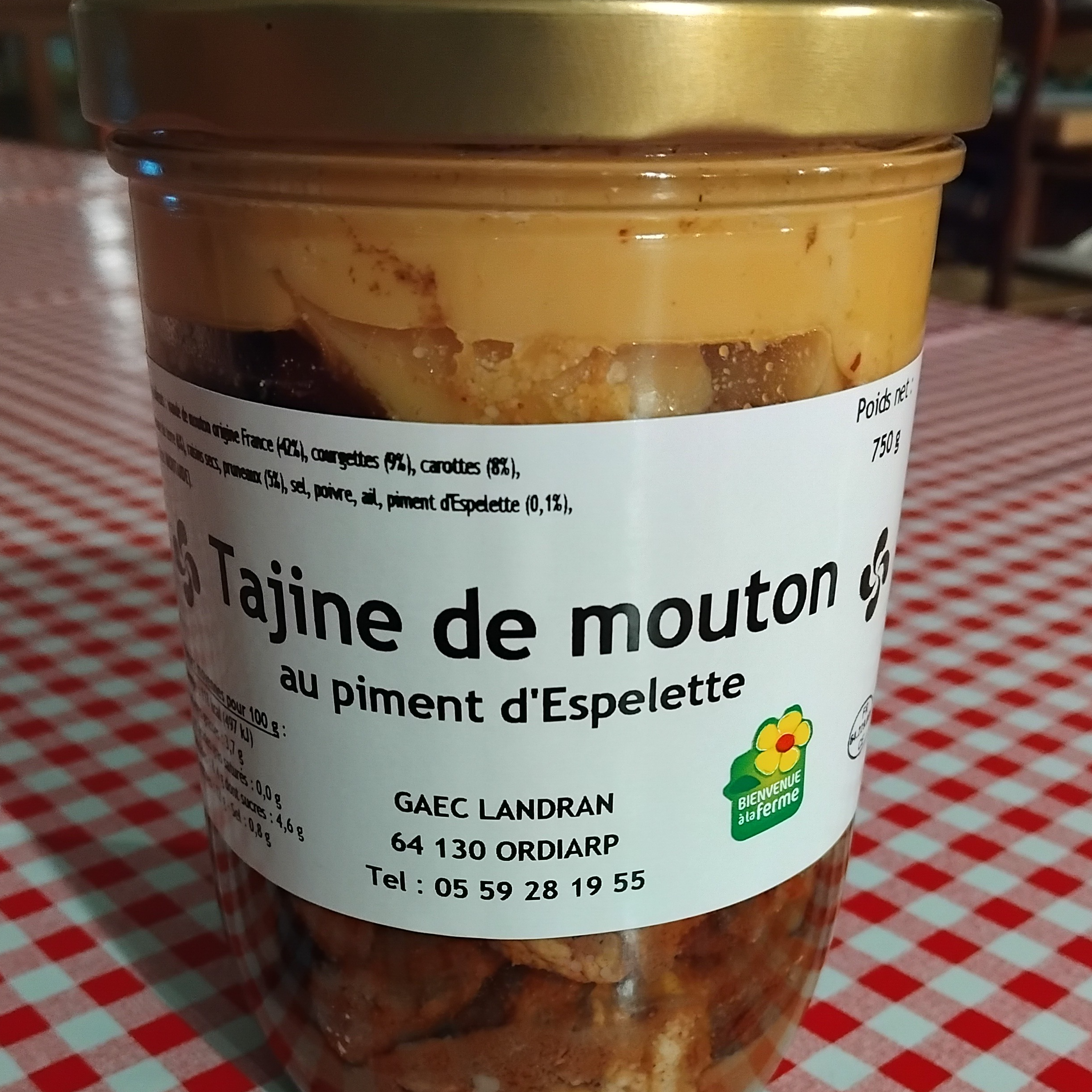 Tajine de Mouton - 750g