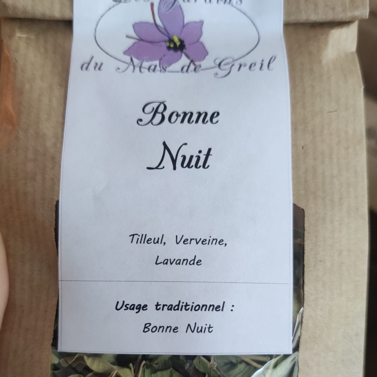 Infusions sachet kraft 15 gr - Bonne nuit