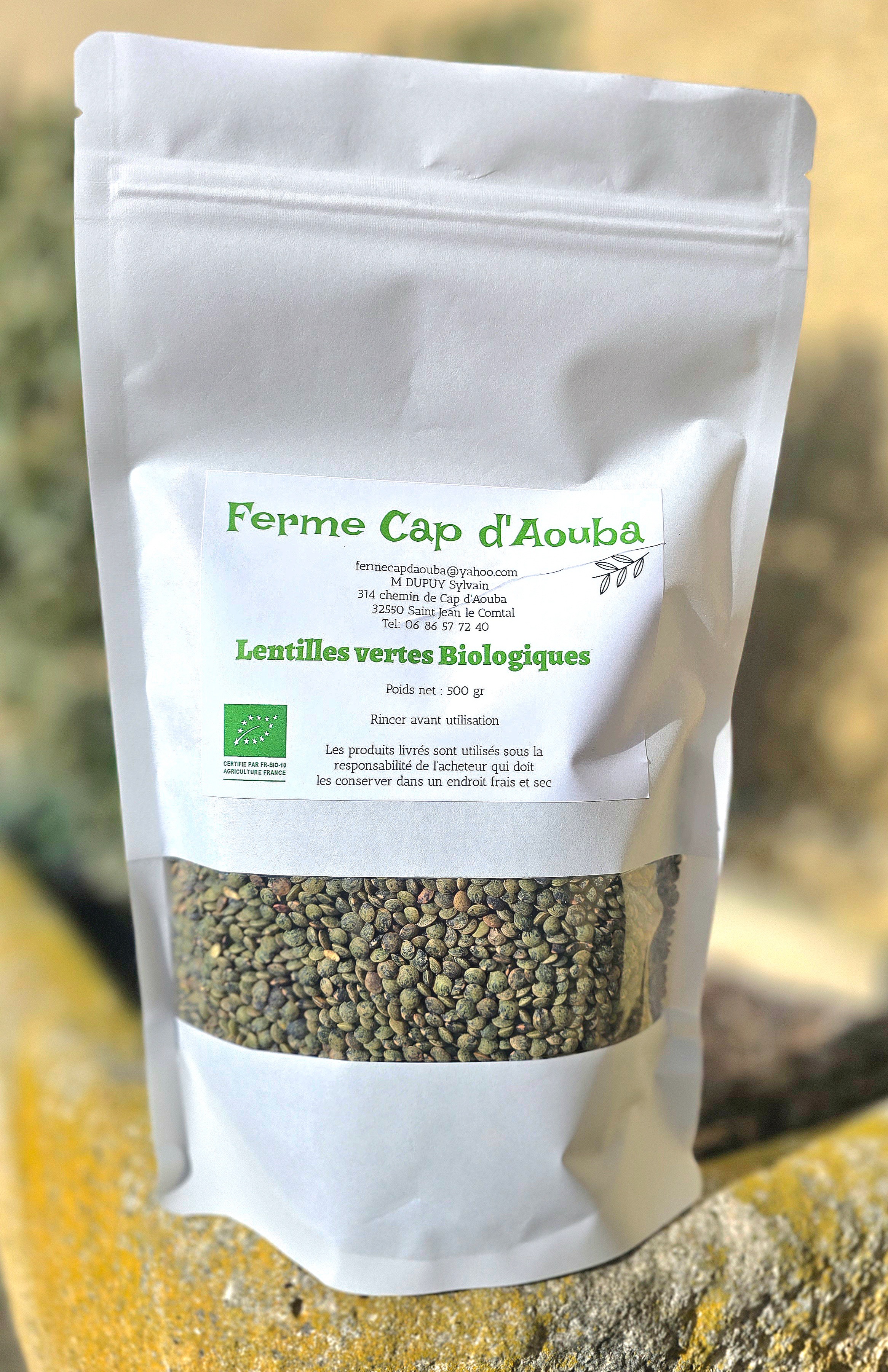 Lentilles vertes biologiques - 500g