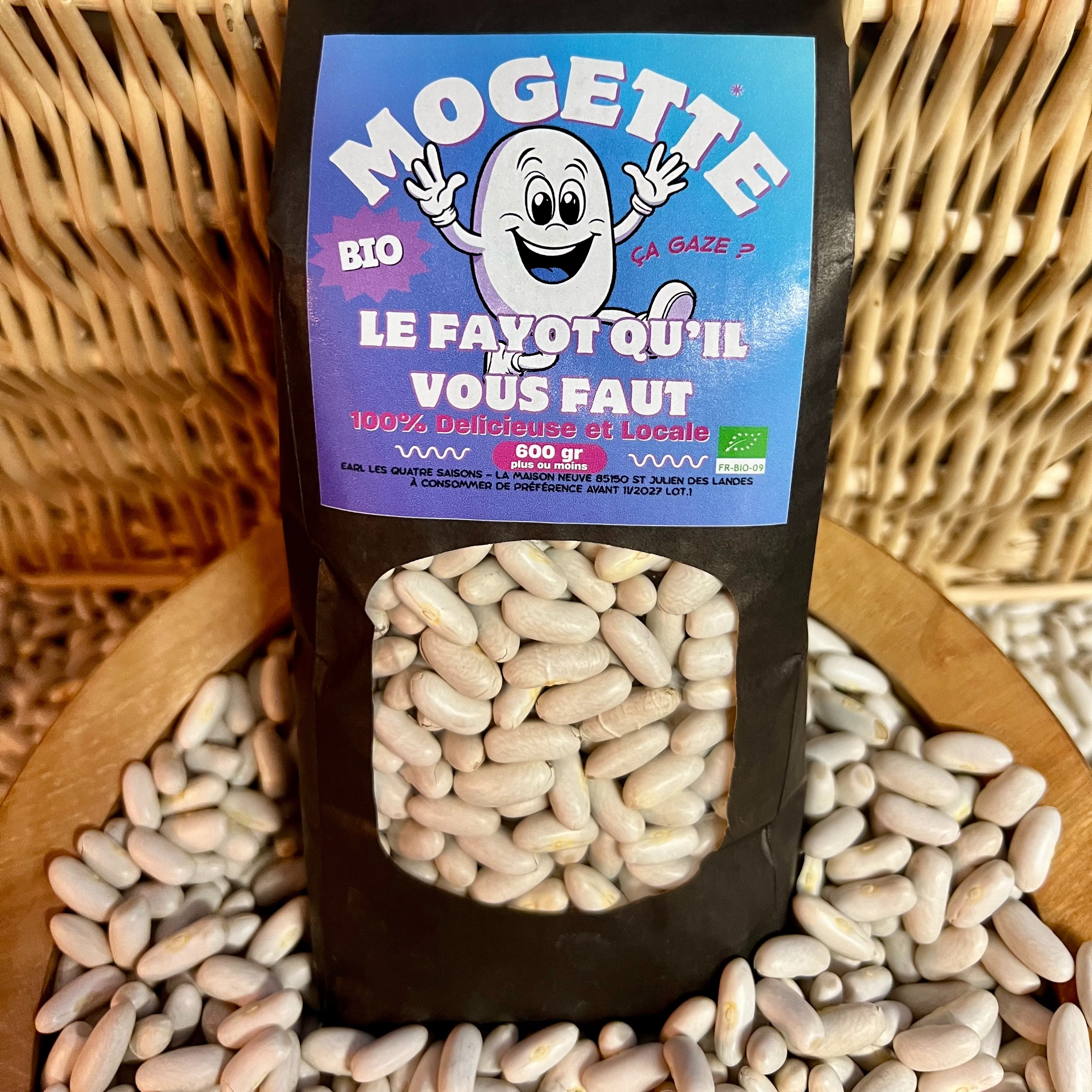 Mogettes bio 0.600kg - de chez EARL LES QUATRE SAISONS - 0,6kg
