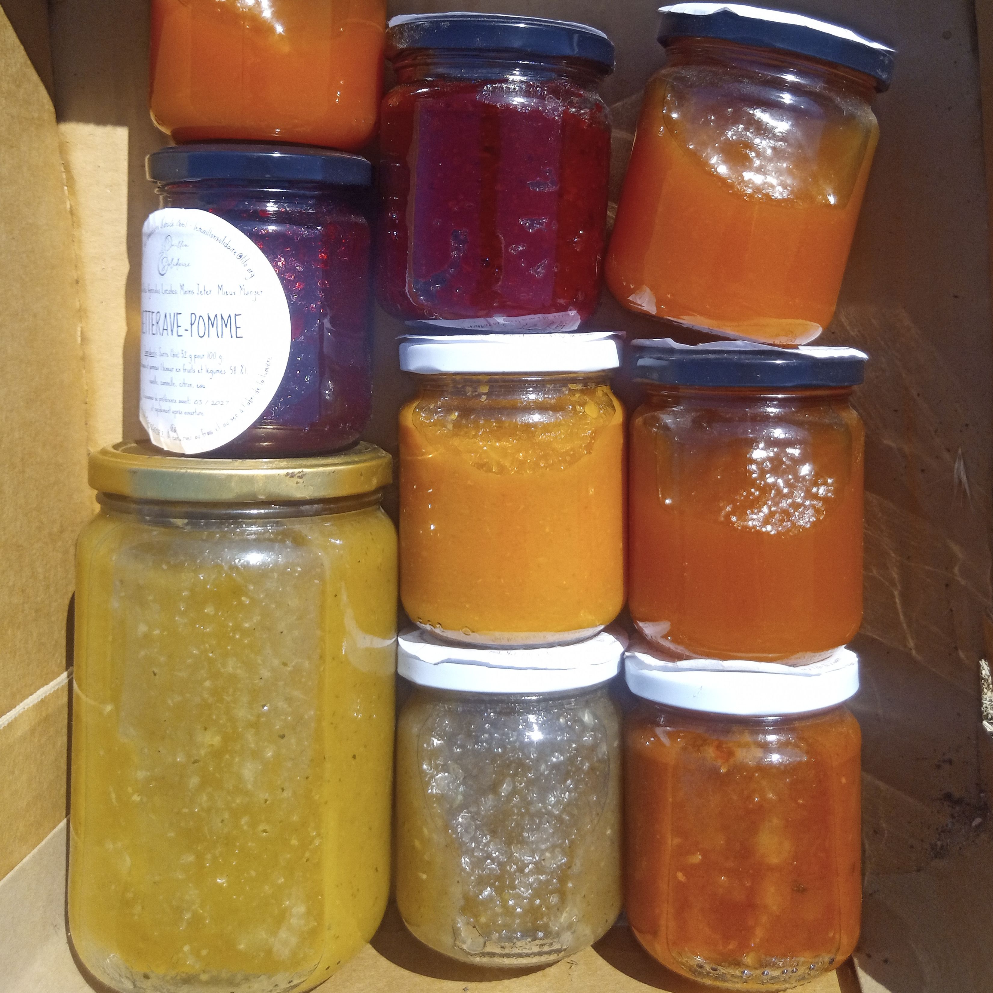 LOT de 3 bocaux au choix (confiture, tartinable, velouté) / PROMO