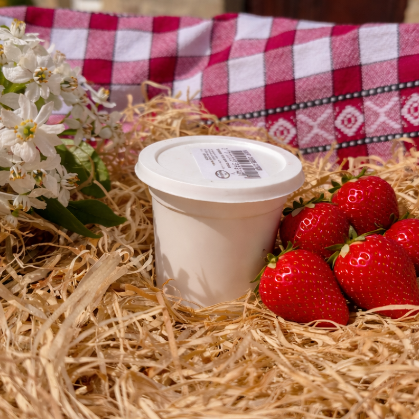 Yaourt au Lait de Chèvre Fraise