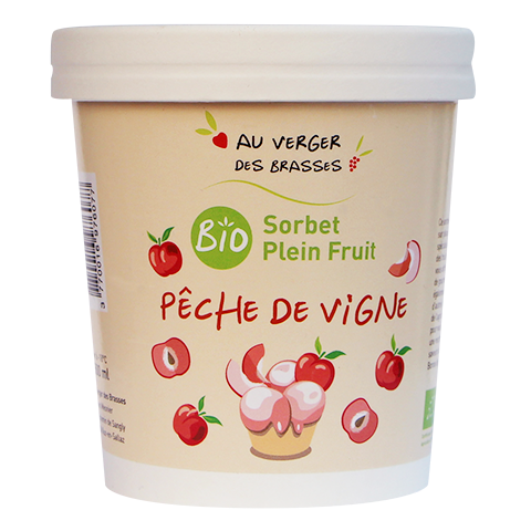 Sorbet pêche de vigne
