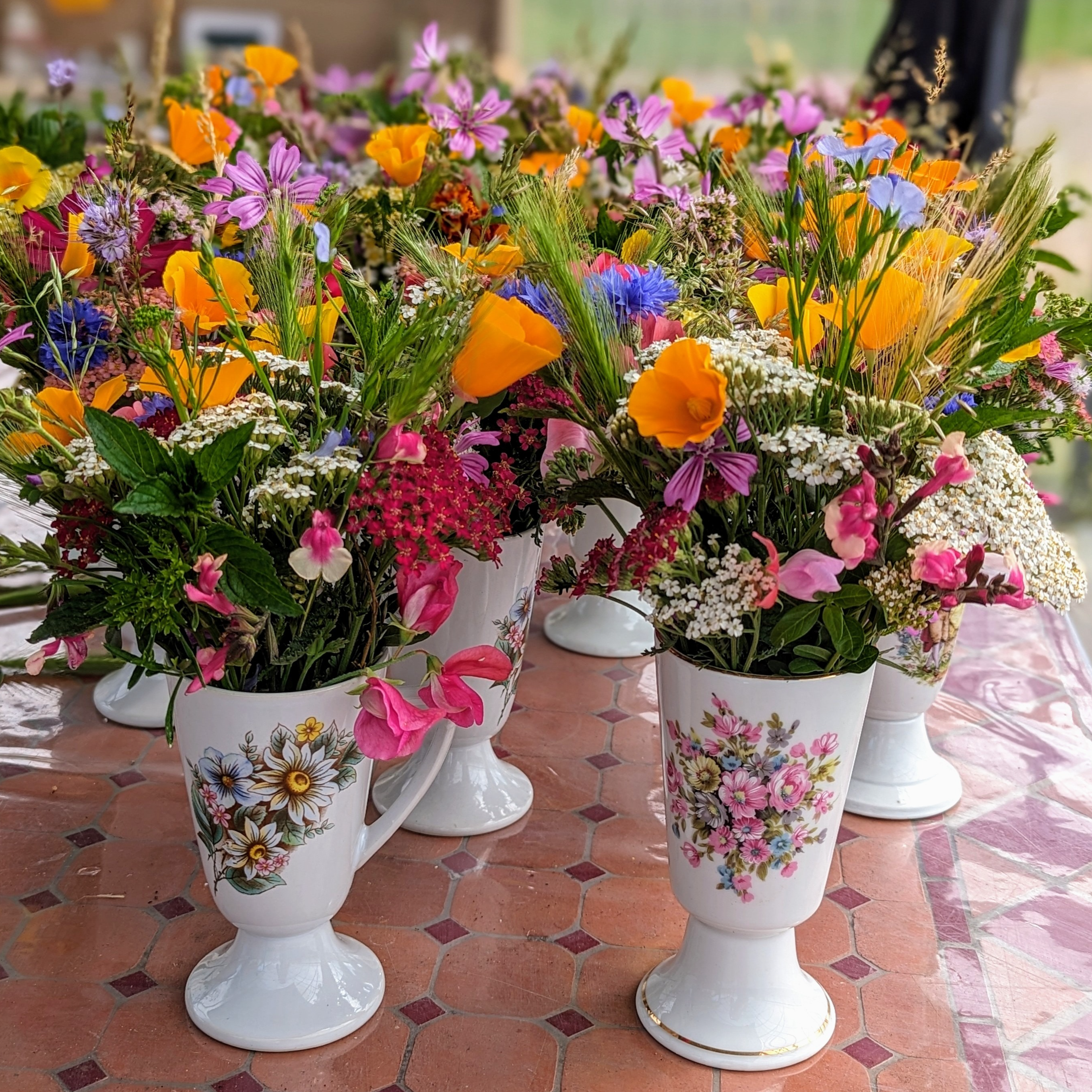 Bouquet de fleurs comestibles