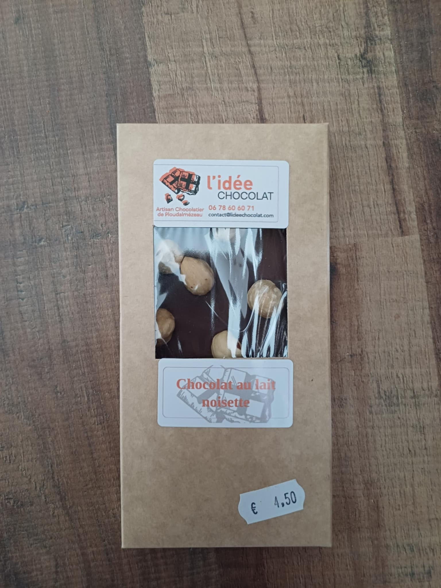 Tablette de chocolat lait noisette 80g