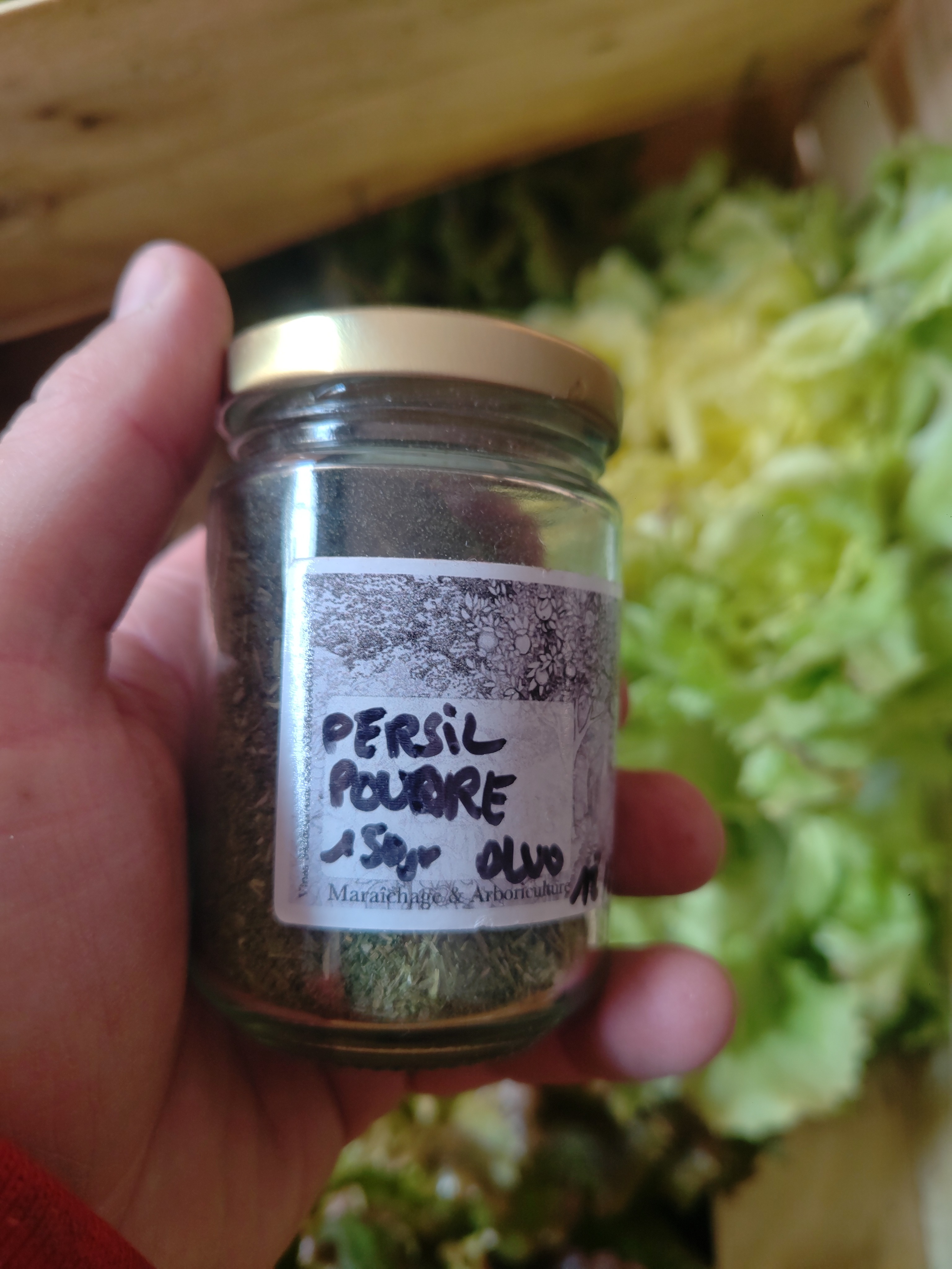 Persil plat poudre déshydraté