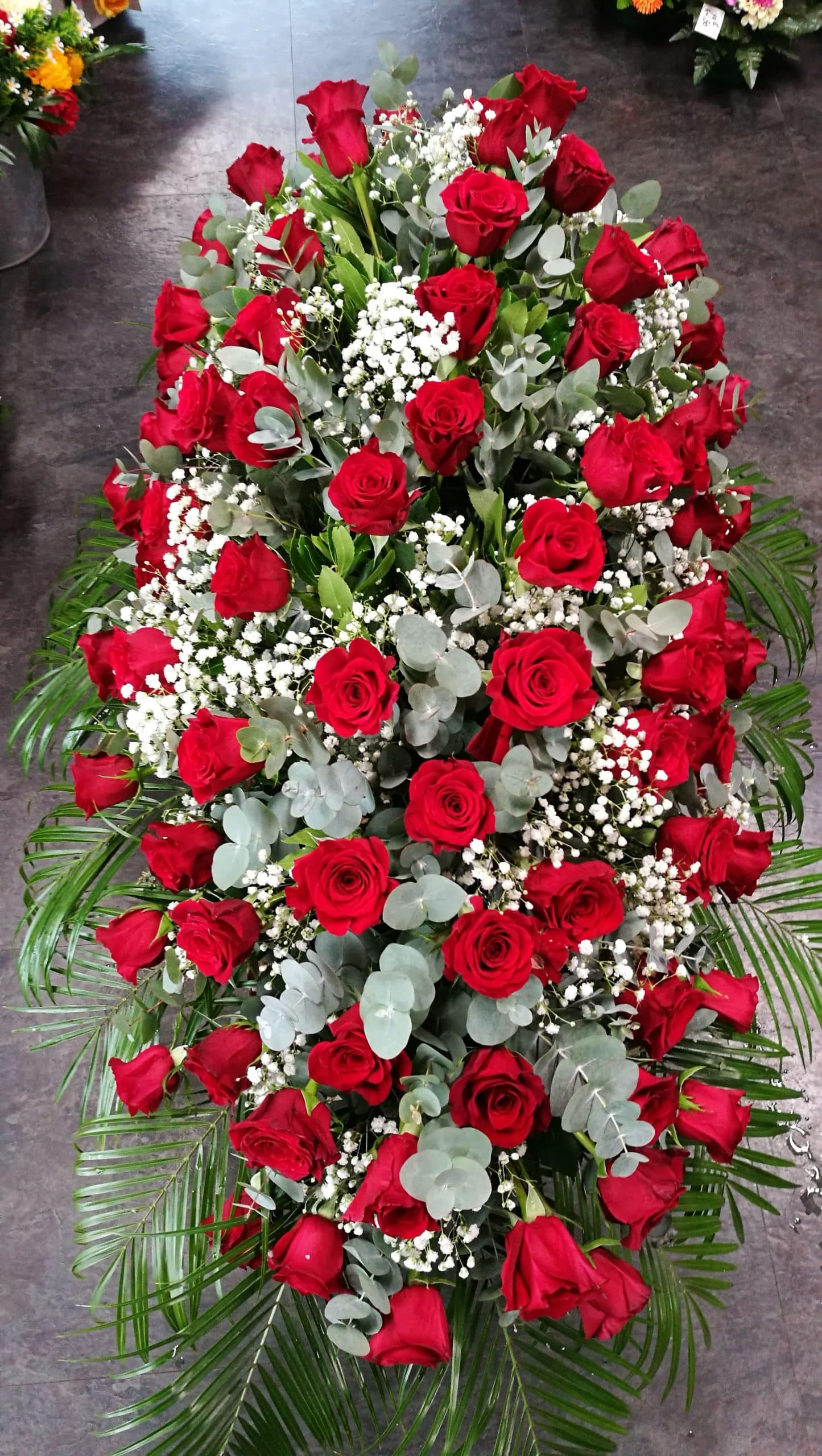 Gerbe florale, en long , 120€