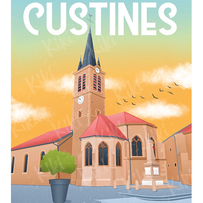 AFFICHE CUSTINES "ÉGLISE SAINT LÉGER"
