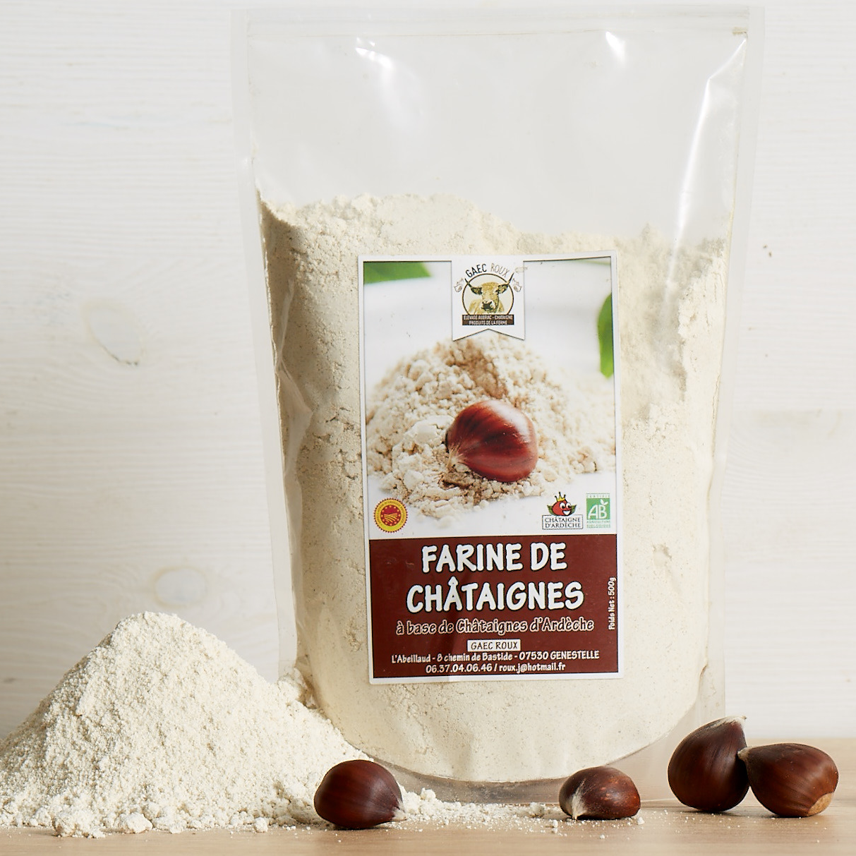 Farine de Châtaignes d’Ardèche AOP Sachet de 500g