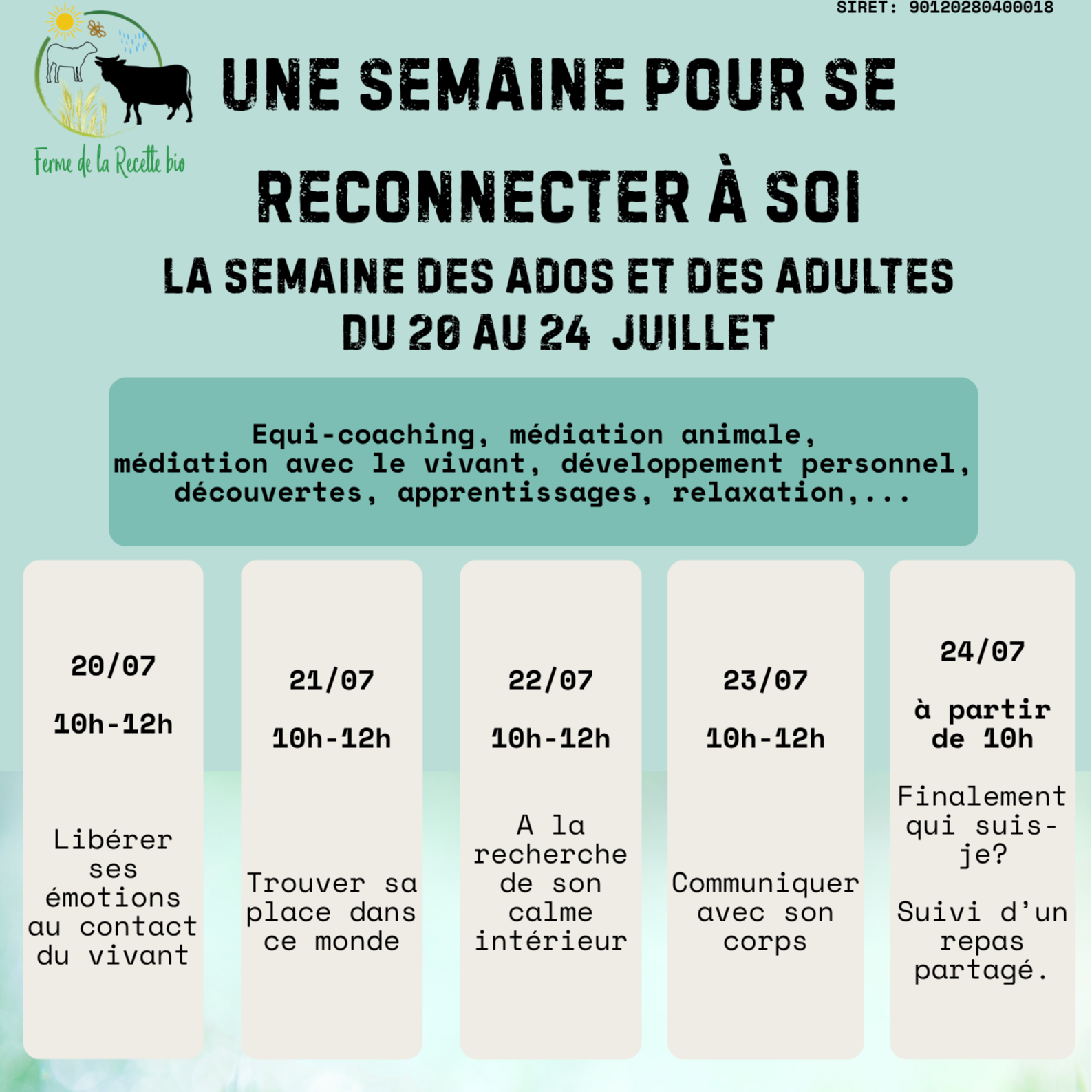 Une semaine pour se reconnecter à soi 24/07 Qui suis-je?